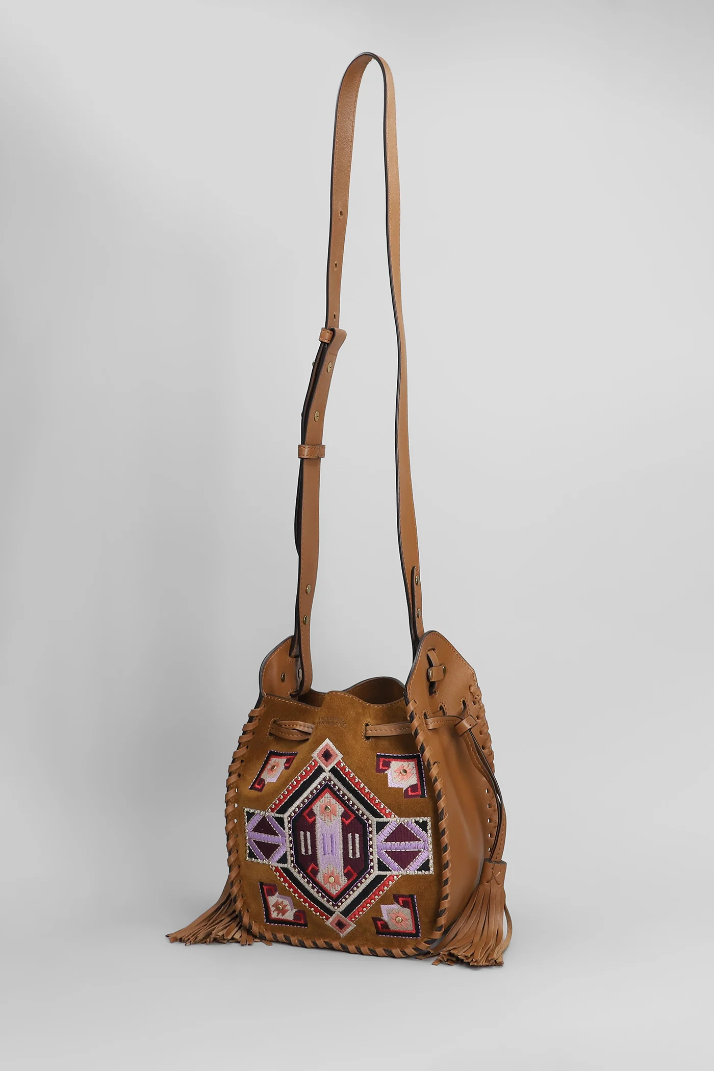 Mini silao Shoulder bag in leather color suede and leather - Image 2