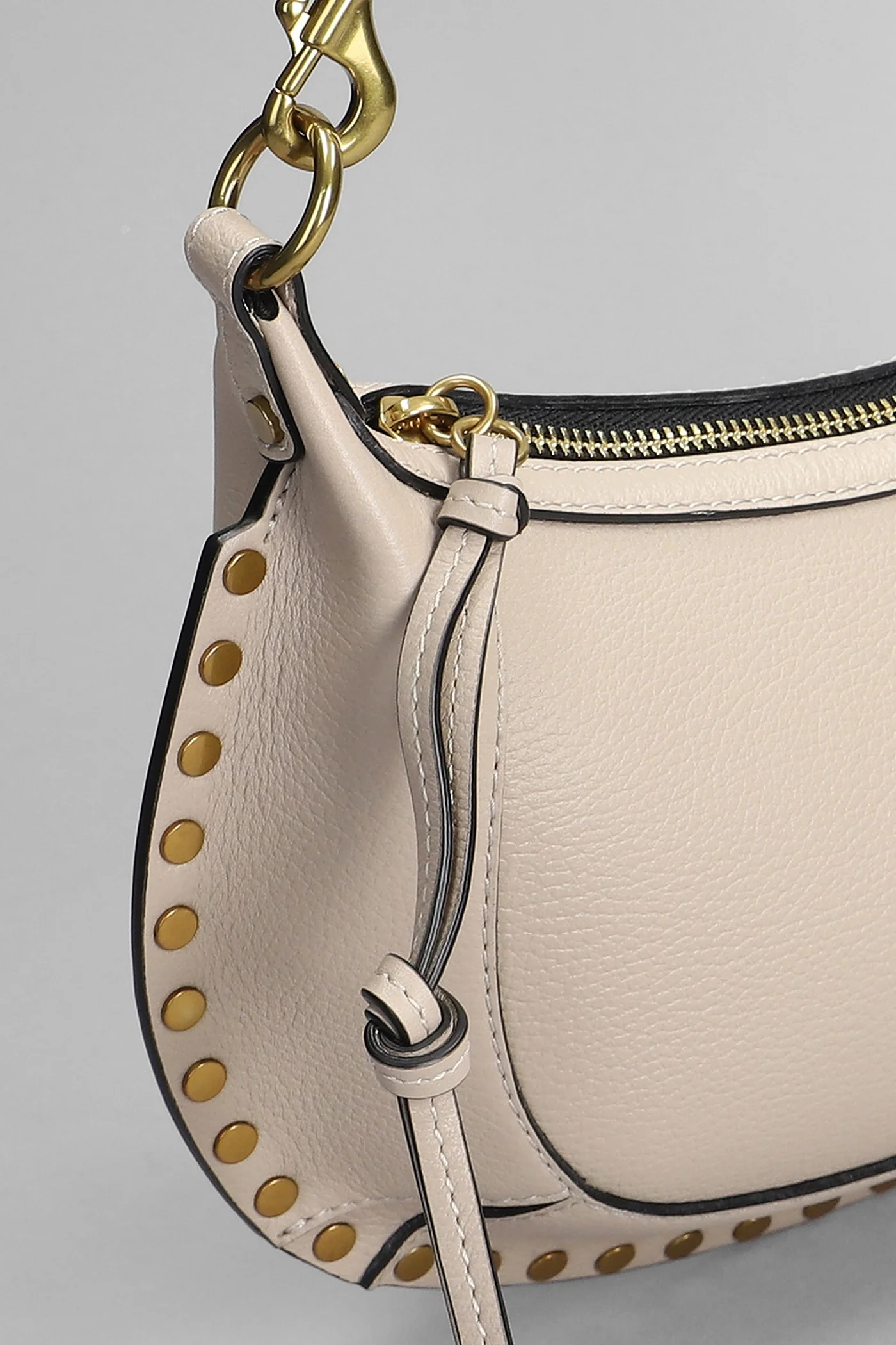 Oskan moon Shoulder bag in beige leather - Image 4