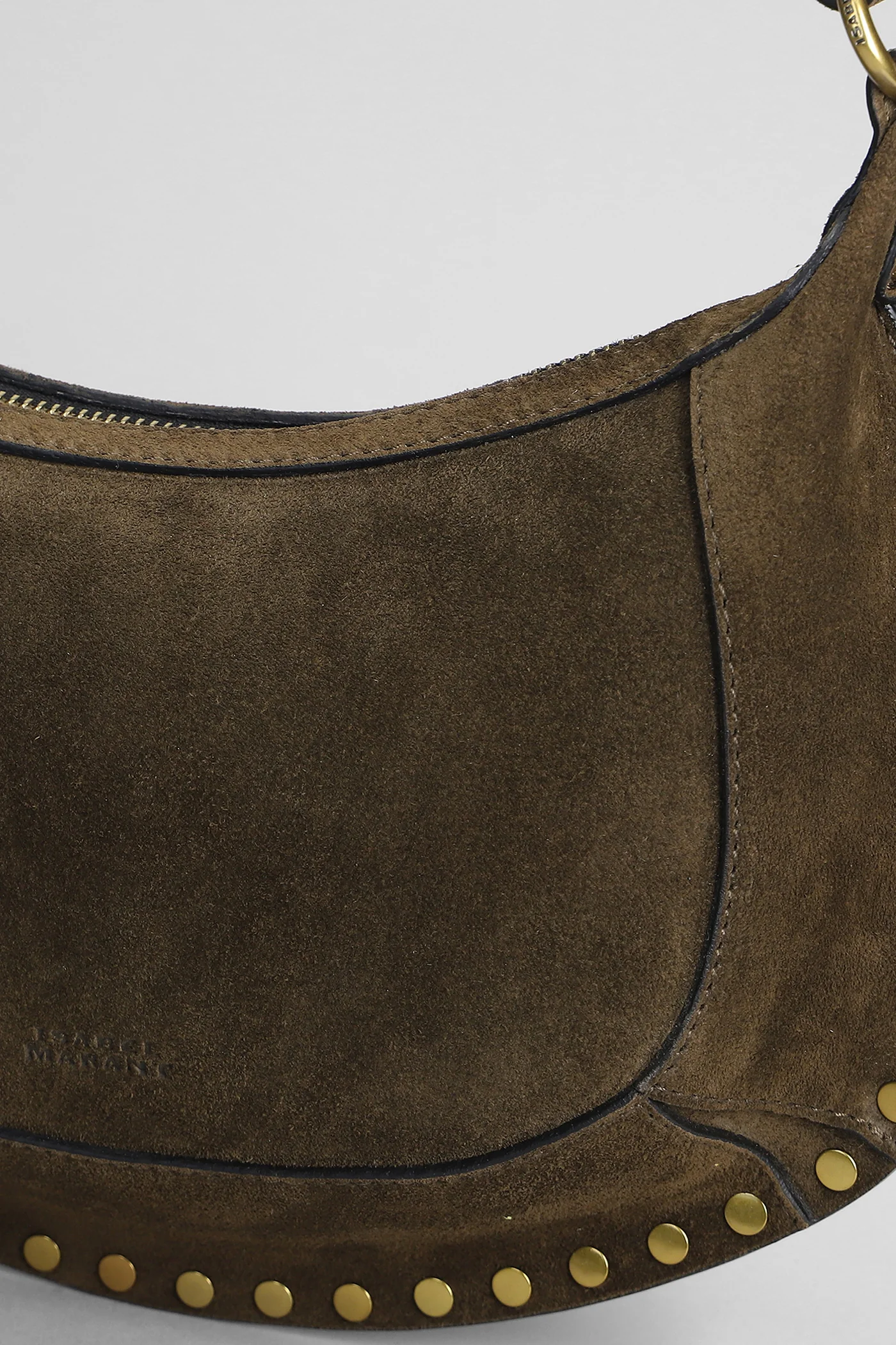 Oskan moon Shoulder bag in brown suede - Image 4