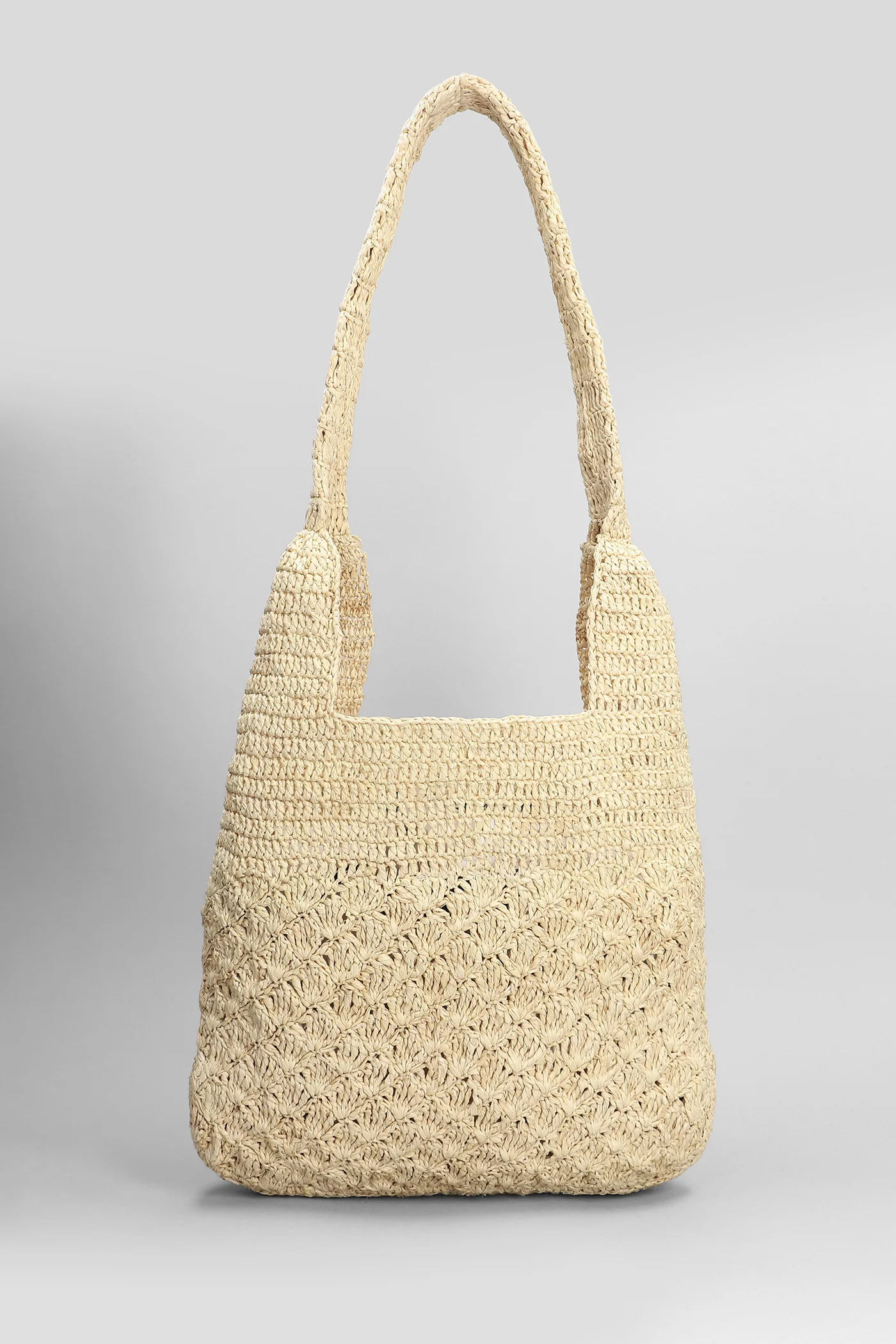 Praia small Shoulder bag in beige raffia - Image 3