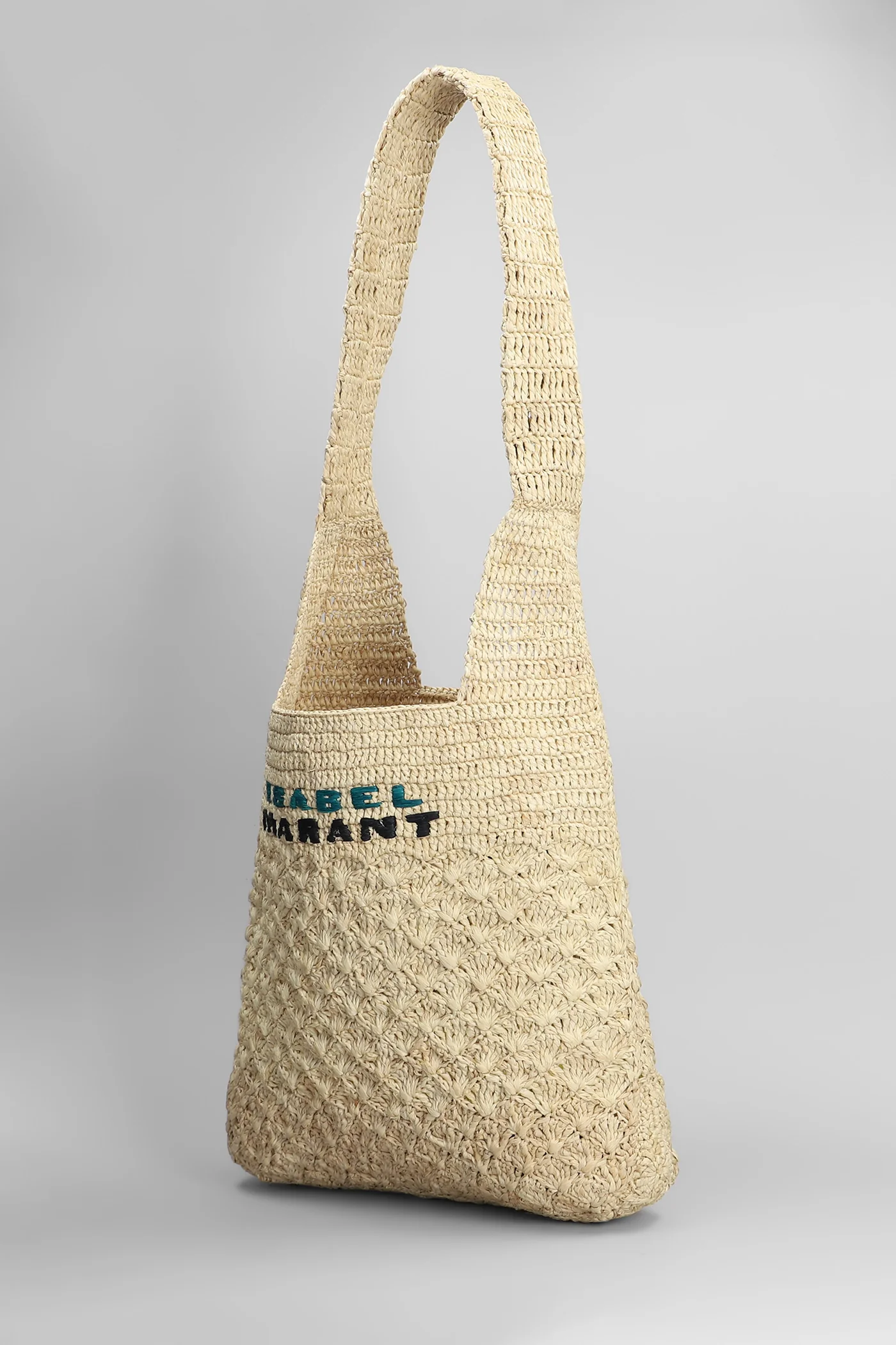 Praia small Tote in beige raffia - Image 2