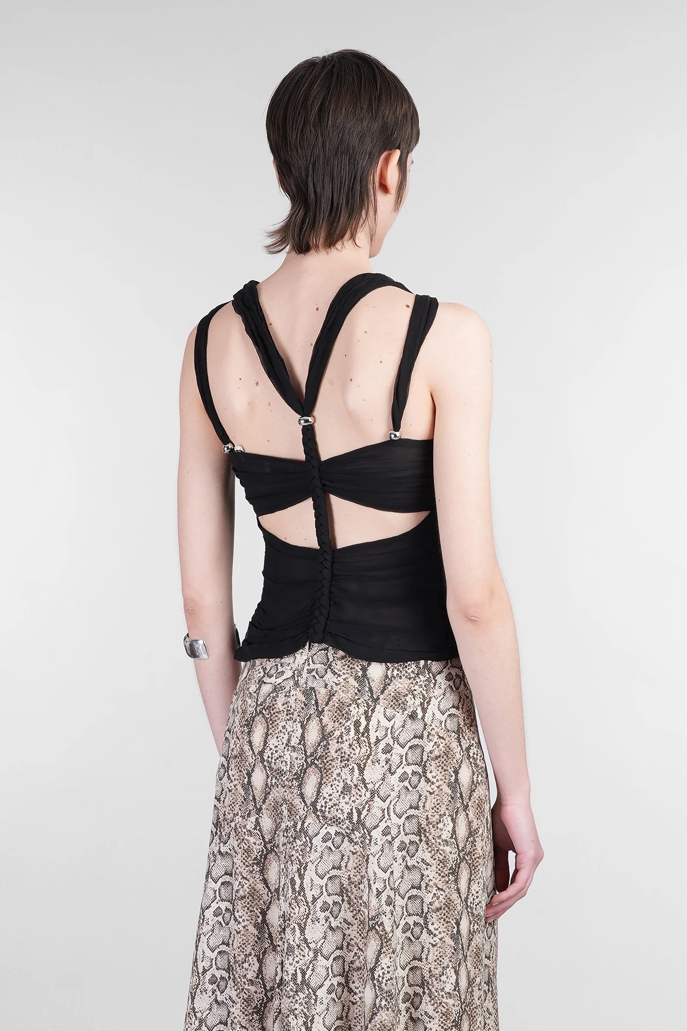 Revon Topwear in black silk - Image 3