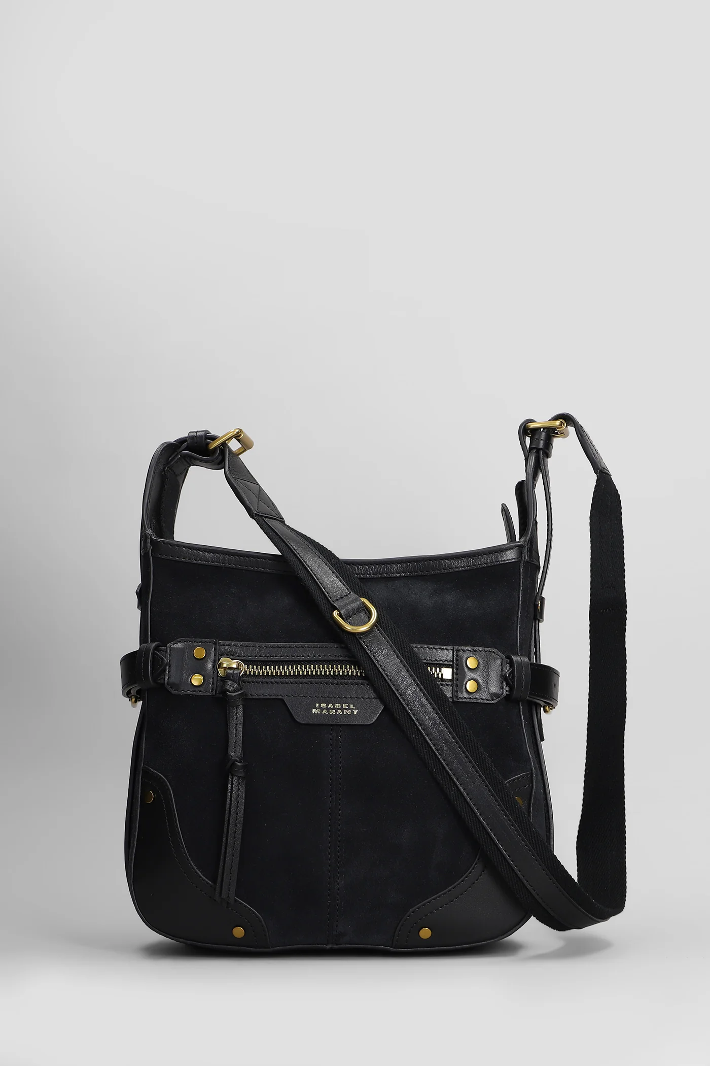 Sierra hobo s Shoulder bag in black suede and leather