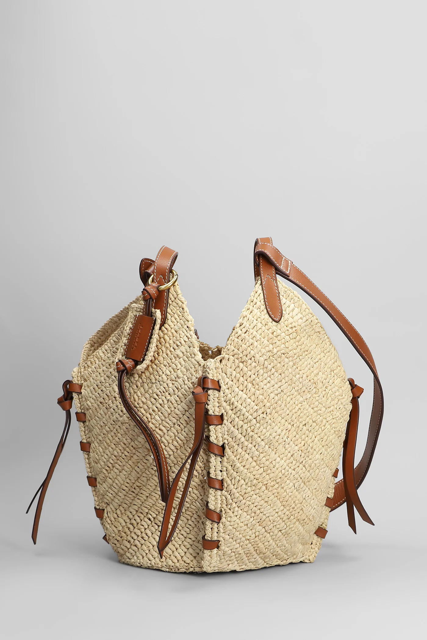 Tampa mini Shoulder bag in beige raffia