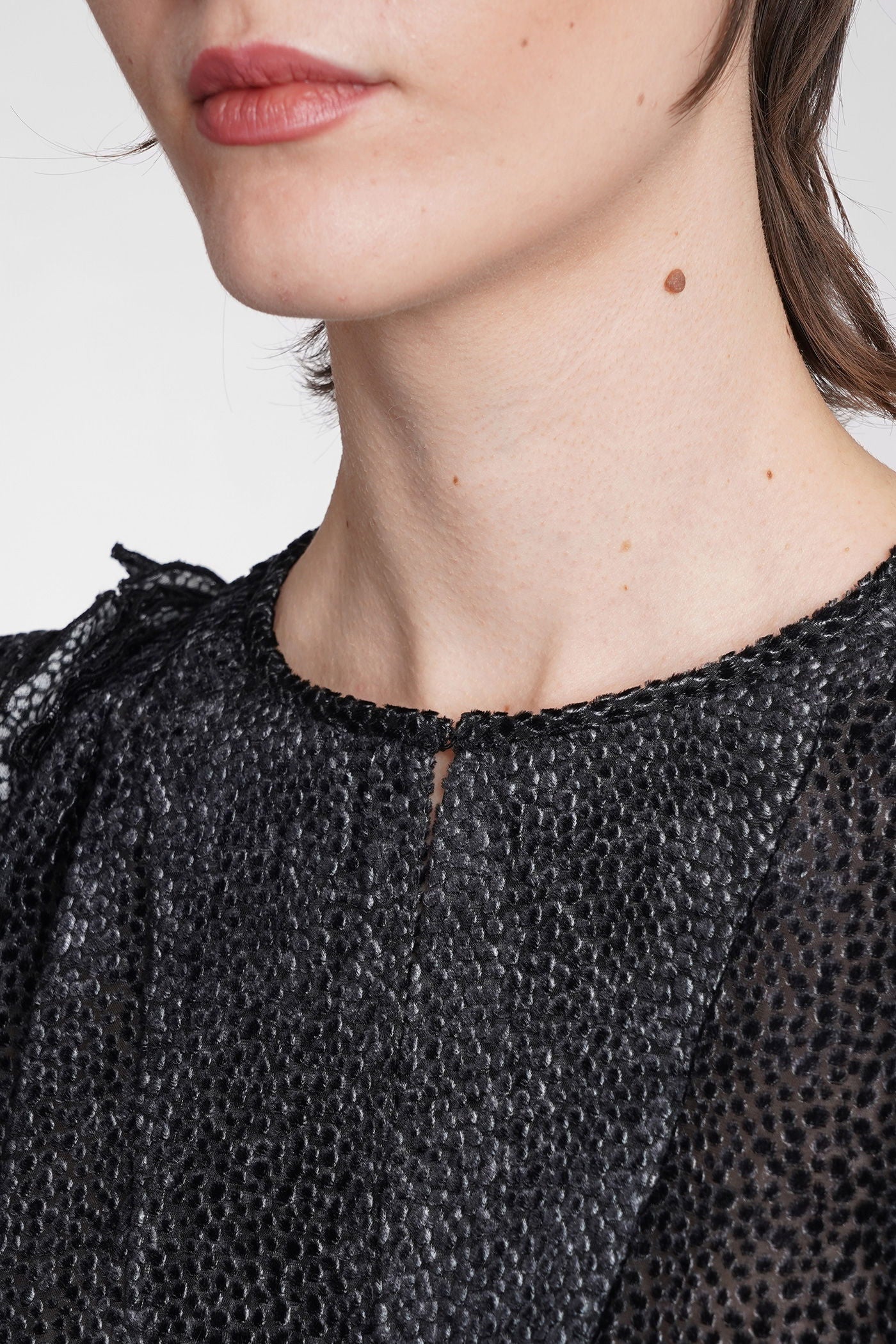 Zarga Blouse in black viscose - Image 5
