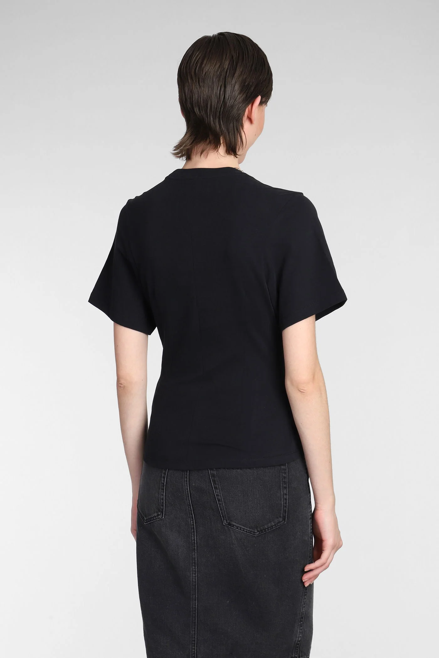 Zazie T-Shirt in black cotton - Image 3