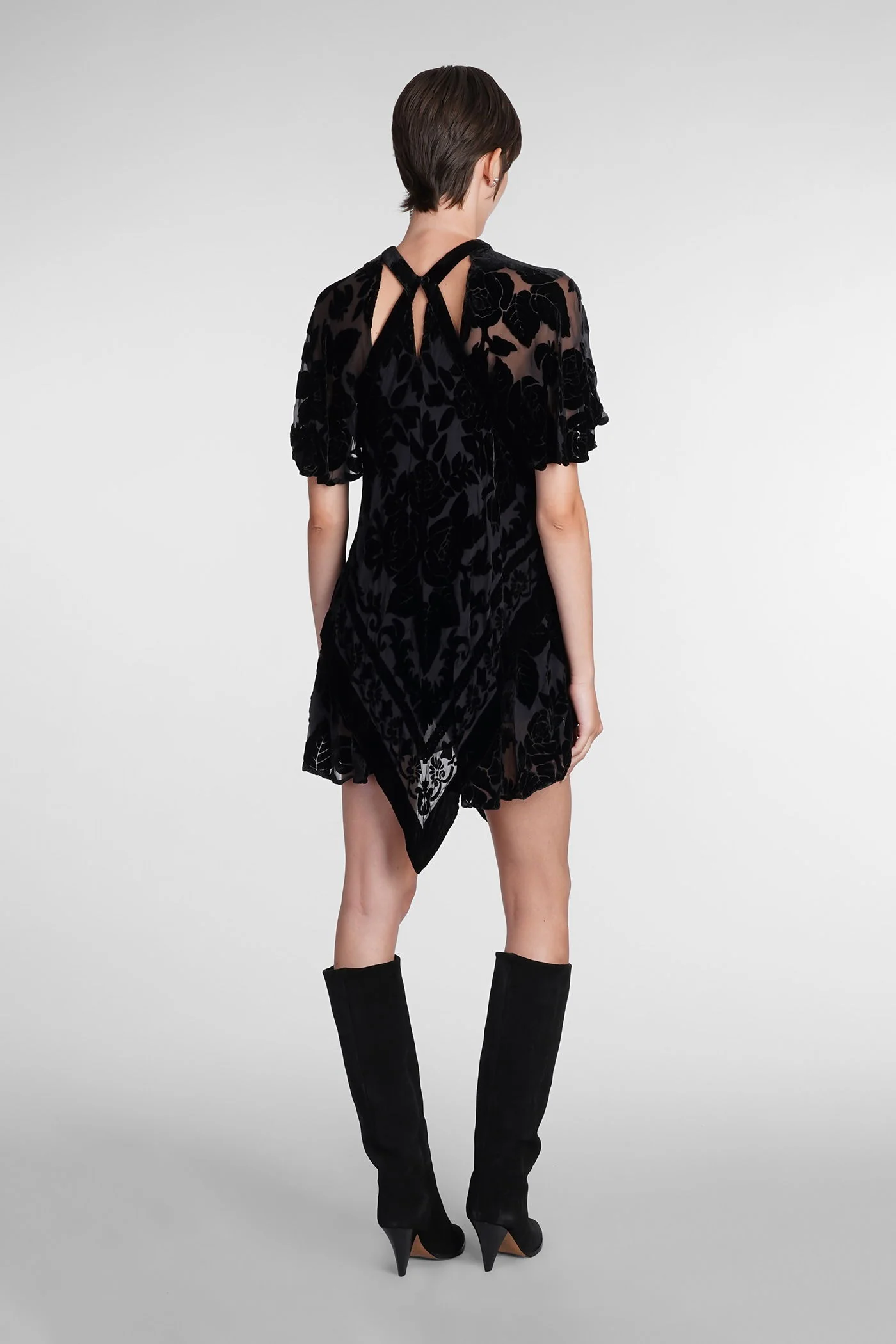 Zena Dress woman  in black viscose - Image 3