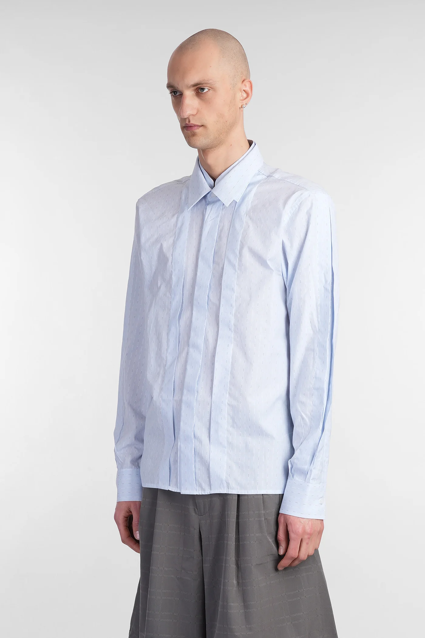 Palaeo Shirt Shirt in cyan cotton - Image 4