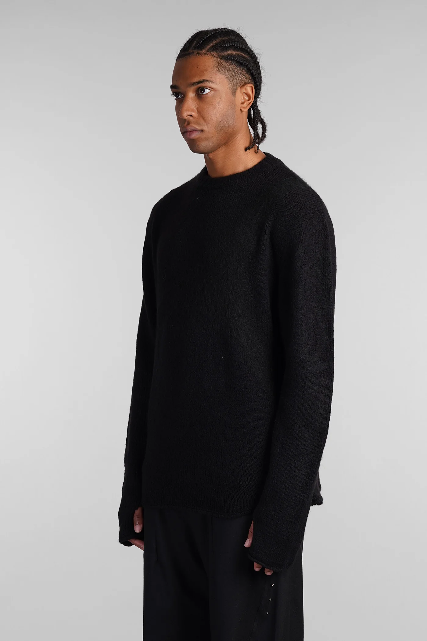 Stave Knit Knitwear in black wool - Image 4