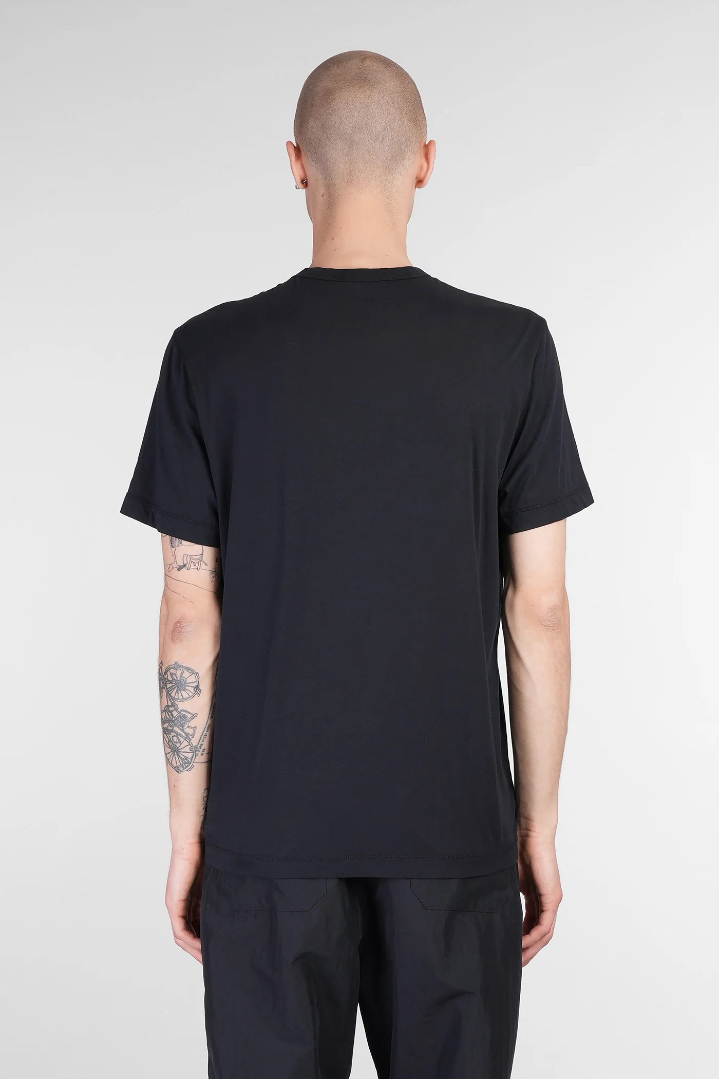 T-Shirt in black cotton - Image 3