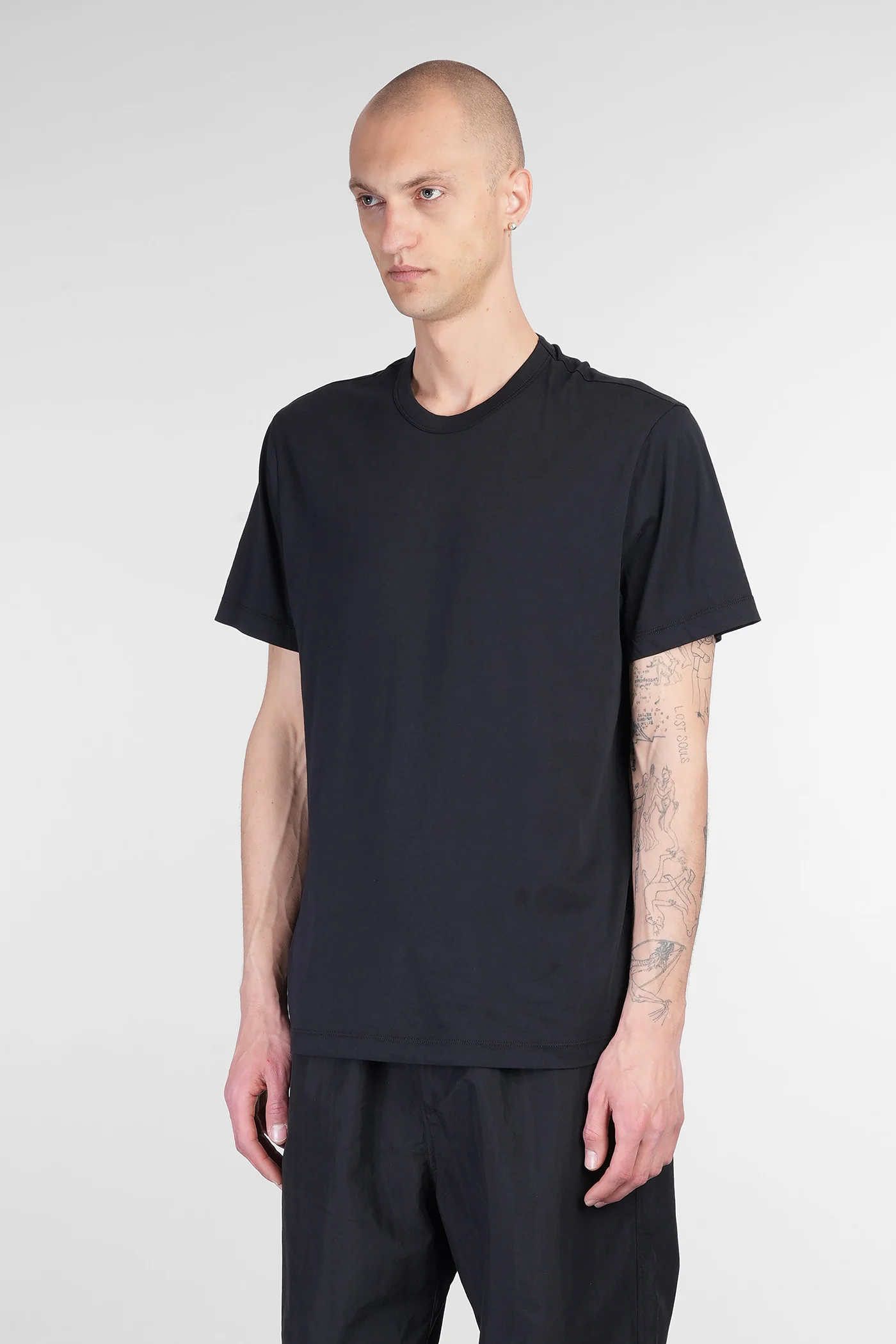 T-Shirt in black cotton - Image 4