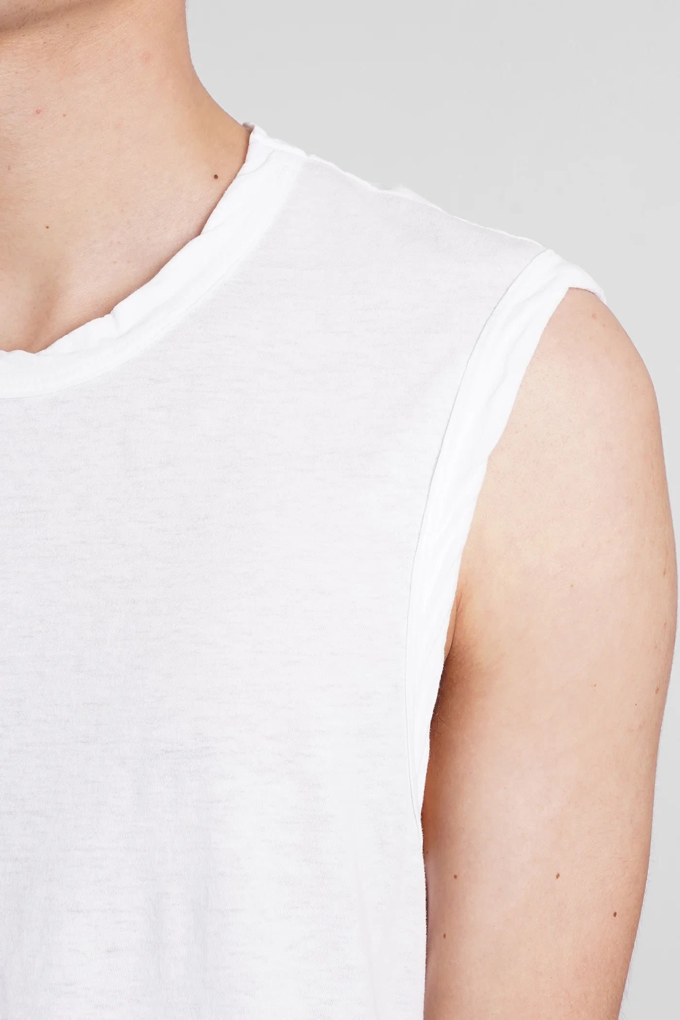 tank Top in white cotton - Image 5