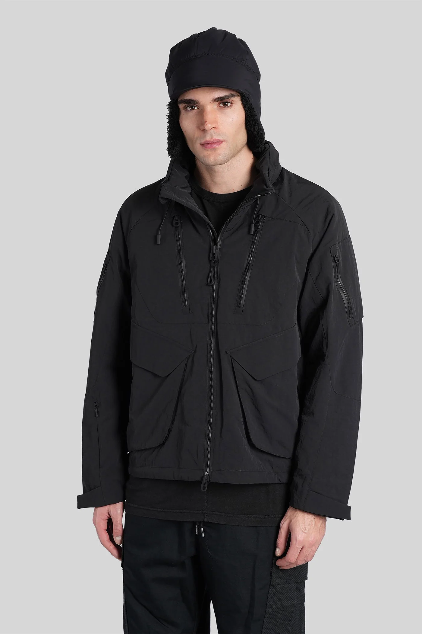 Casual jacket in black polyamide - Image 16
