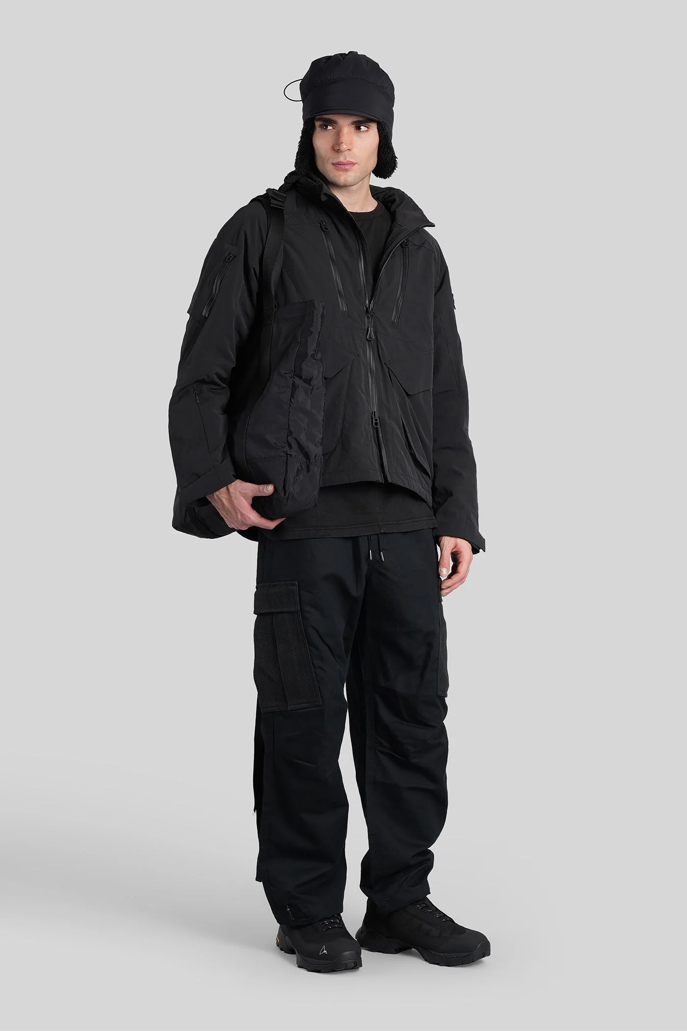 Casual jacket in black polyamide - Image 32