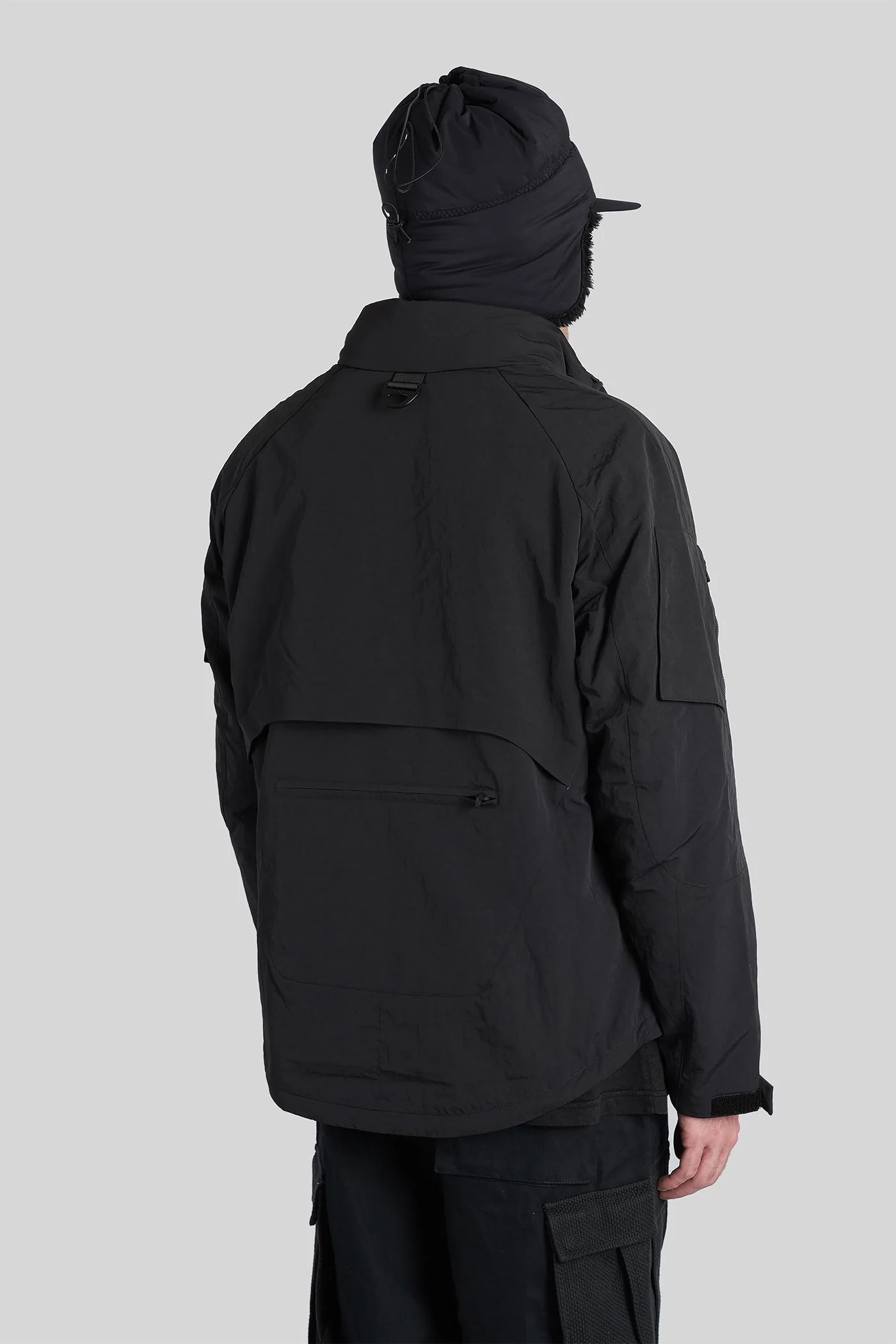 Casual jacket in black polyamide - Image 8