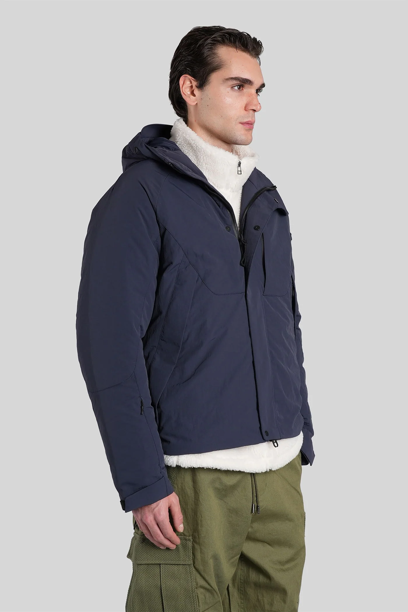 Casual jacket in blue polyamide - Image 14