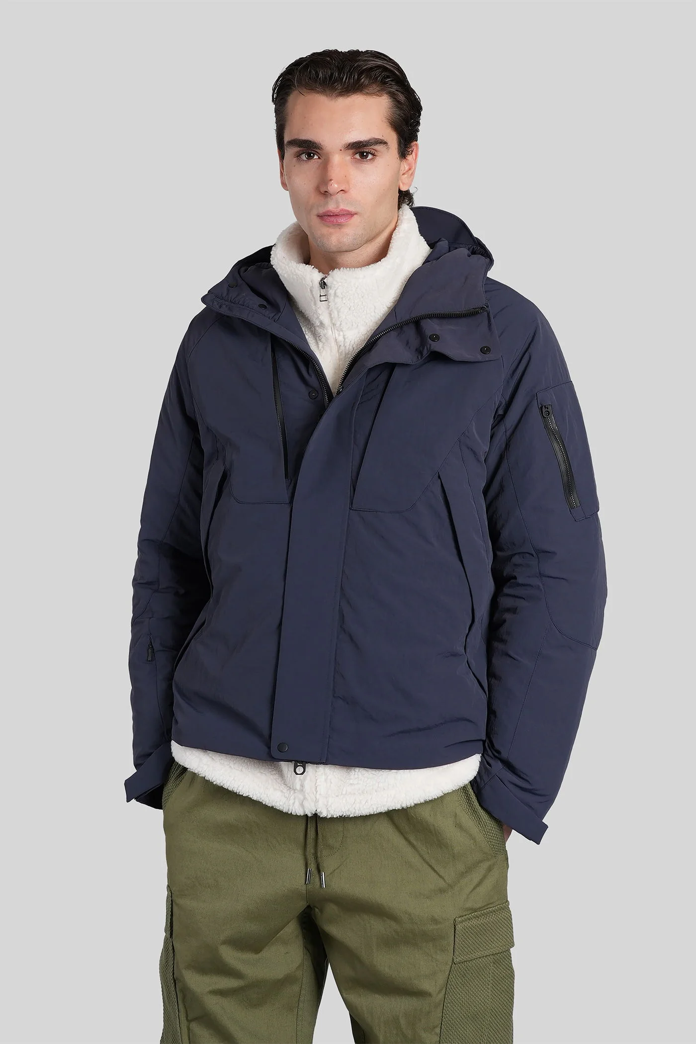Casual jacket in blue polyamide - Image 6