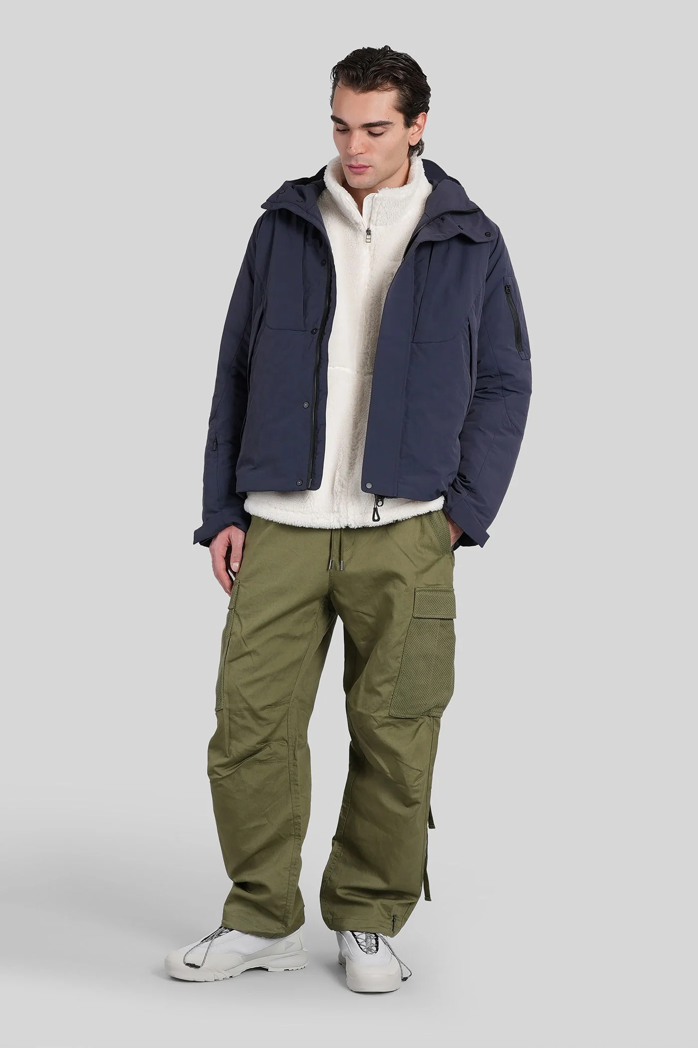 Casual jacket in blue polyamide - Image 7
