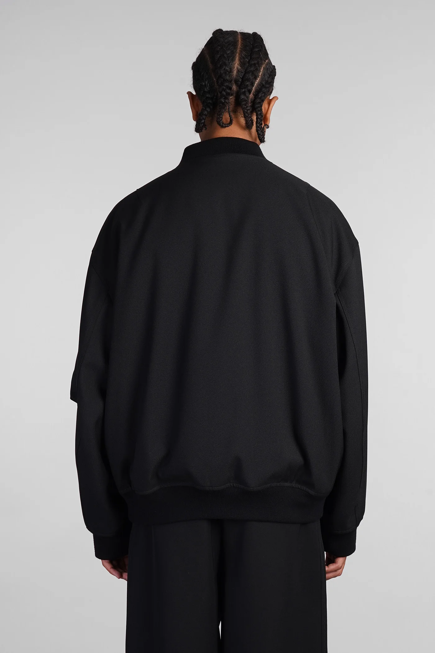 Bomber Jacket in black polyester - Image 3