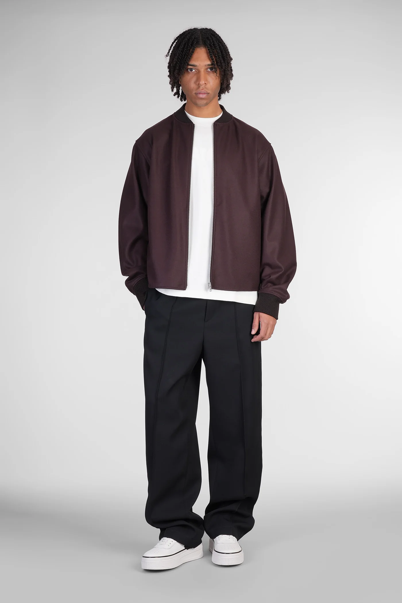 Bomber Jacket in brown wool - Image 2