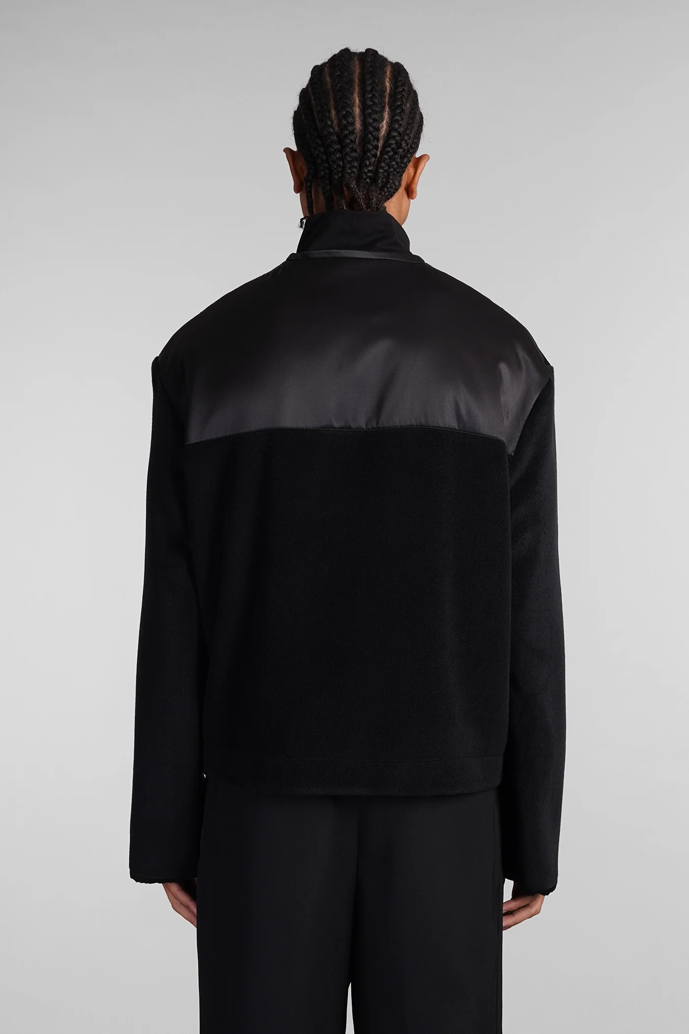 Casual jacket in black wool - Image 3