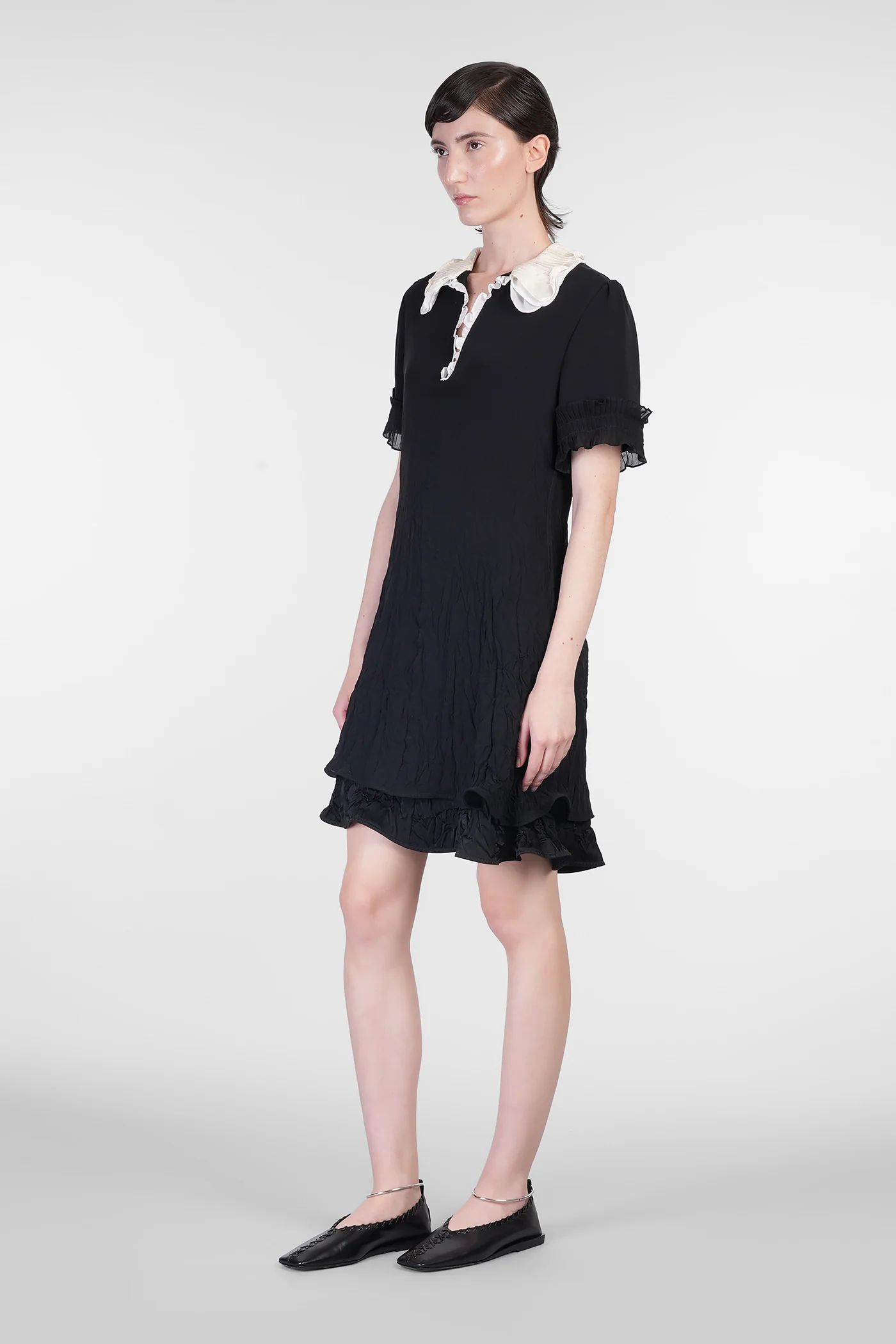 Dress 217 Mini dress in black silk - Image 4