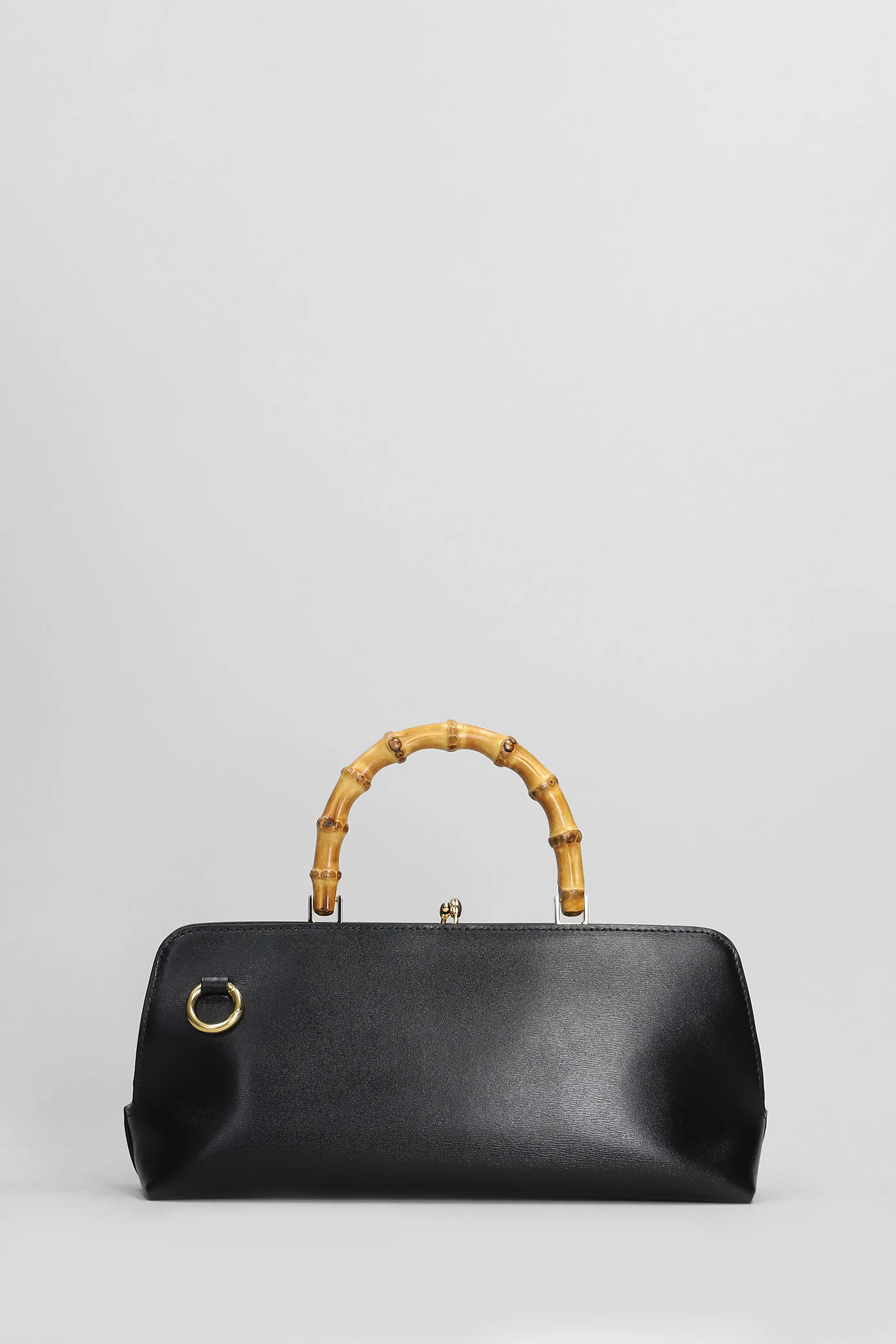 Gojii bambo Hand bag in black leather - Image 3