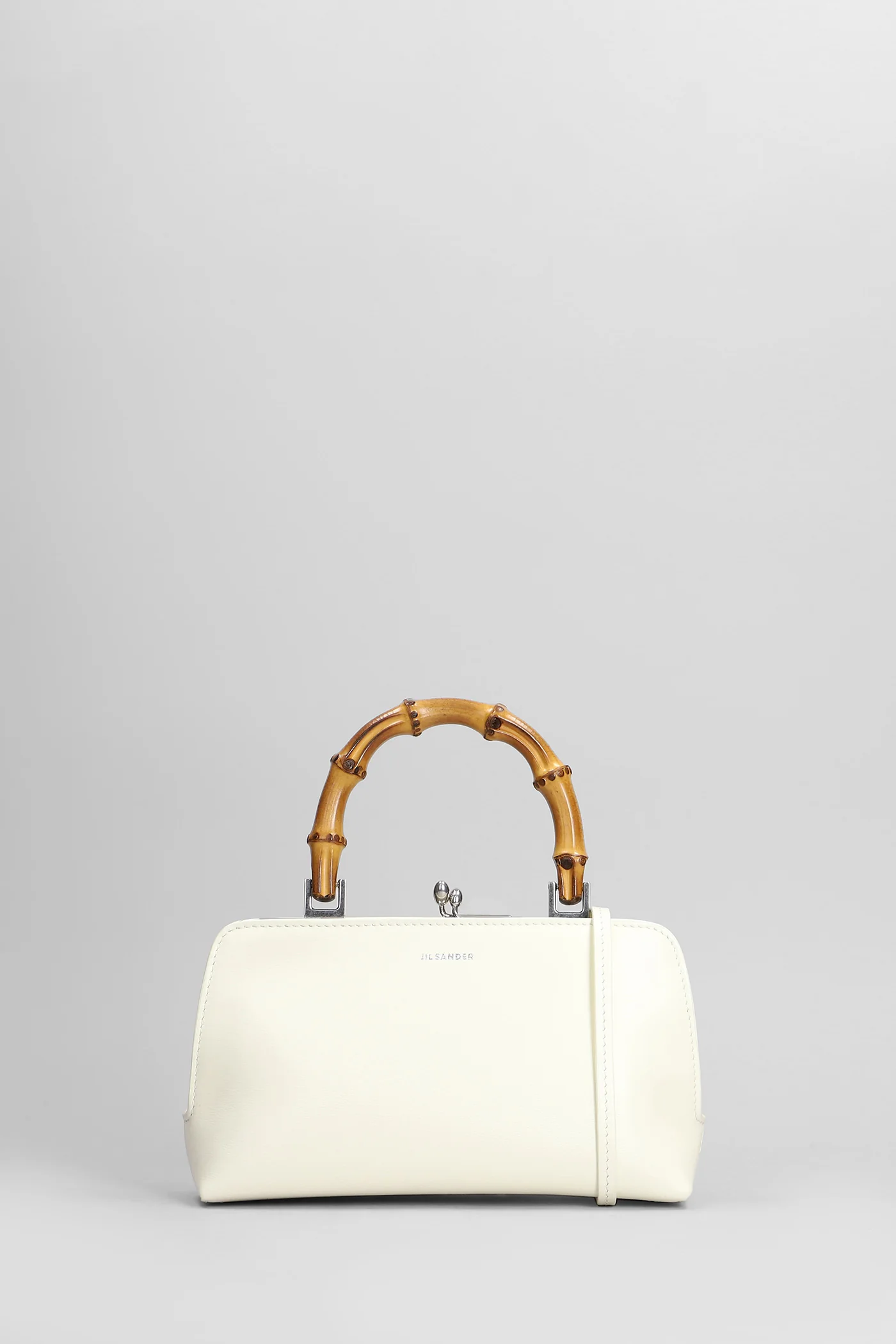 Gojii mini bambo Shoulder bag in beige leather