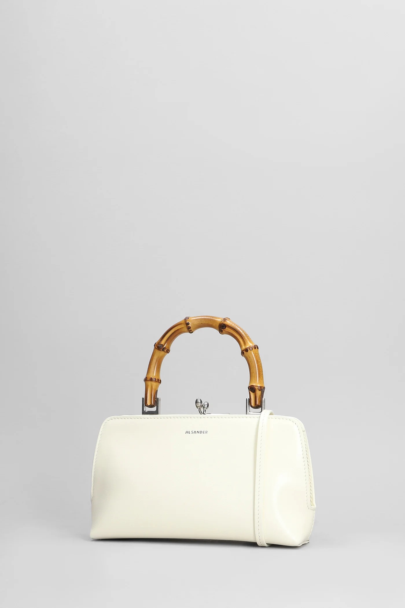 Gojii mini bambo Shoulder bag in beige leather - Image 2