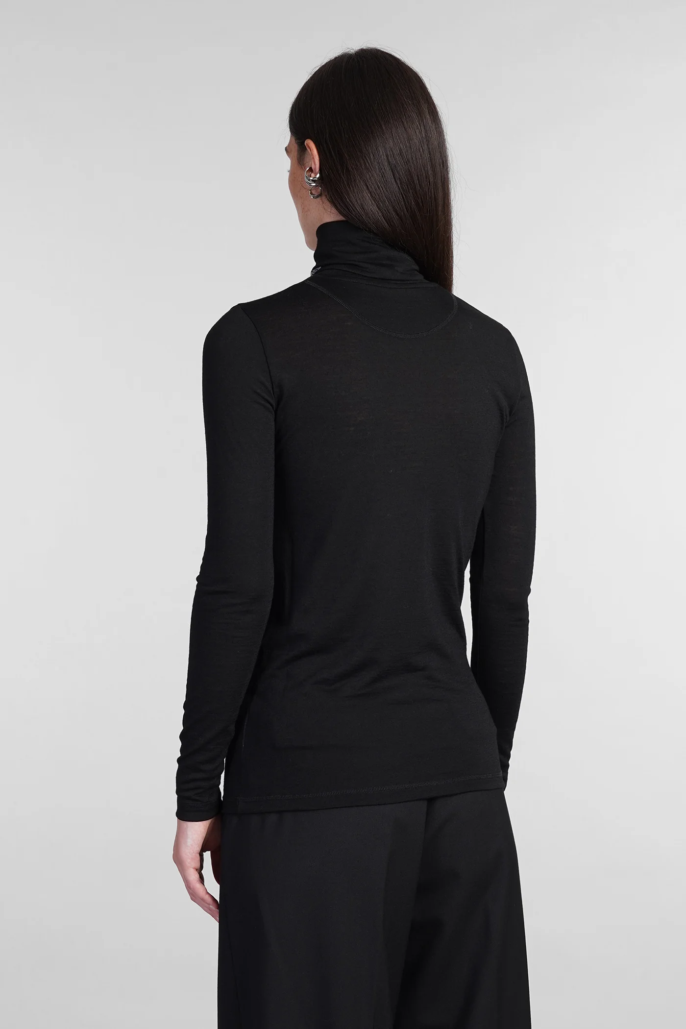 Knitwear in black wool - Image 3