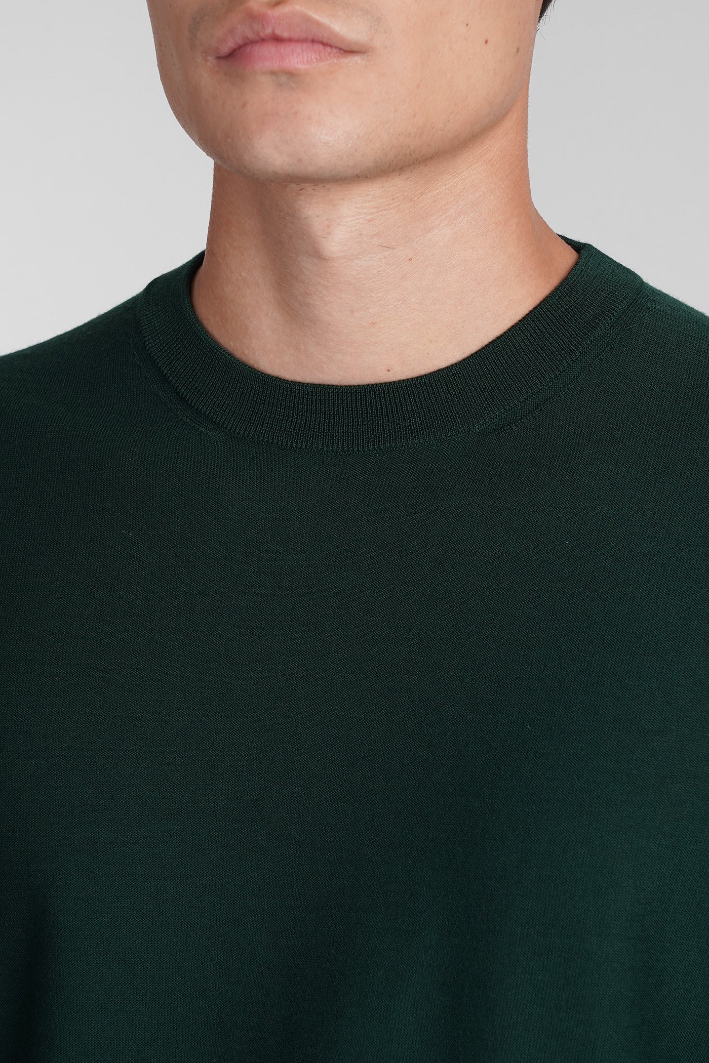 Knitwear in green wool - Image 5