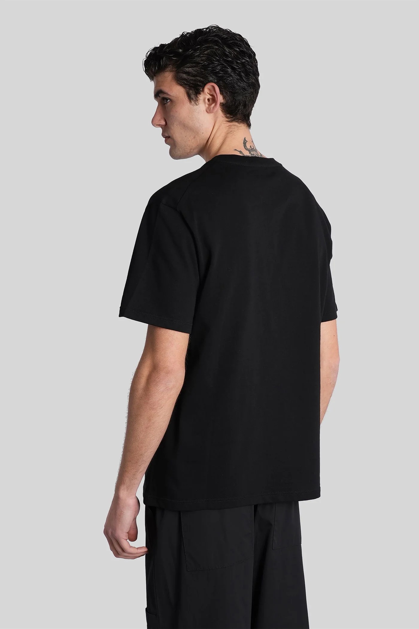 Logo t-shirt cn ss T-Shirt in black cotton - Image 3
