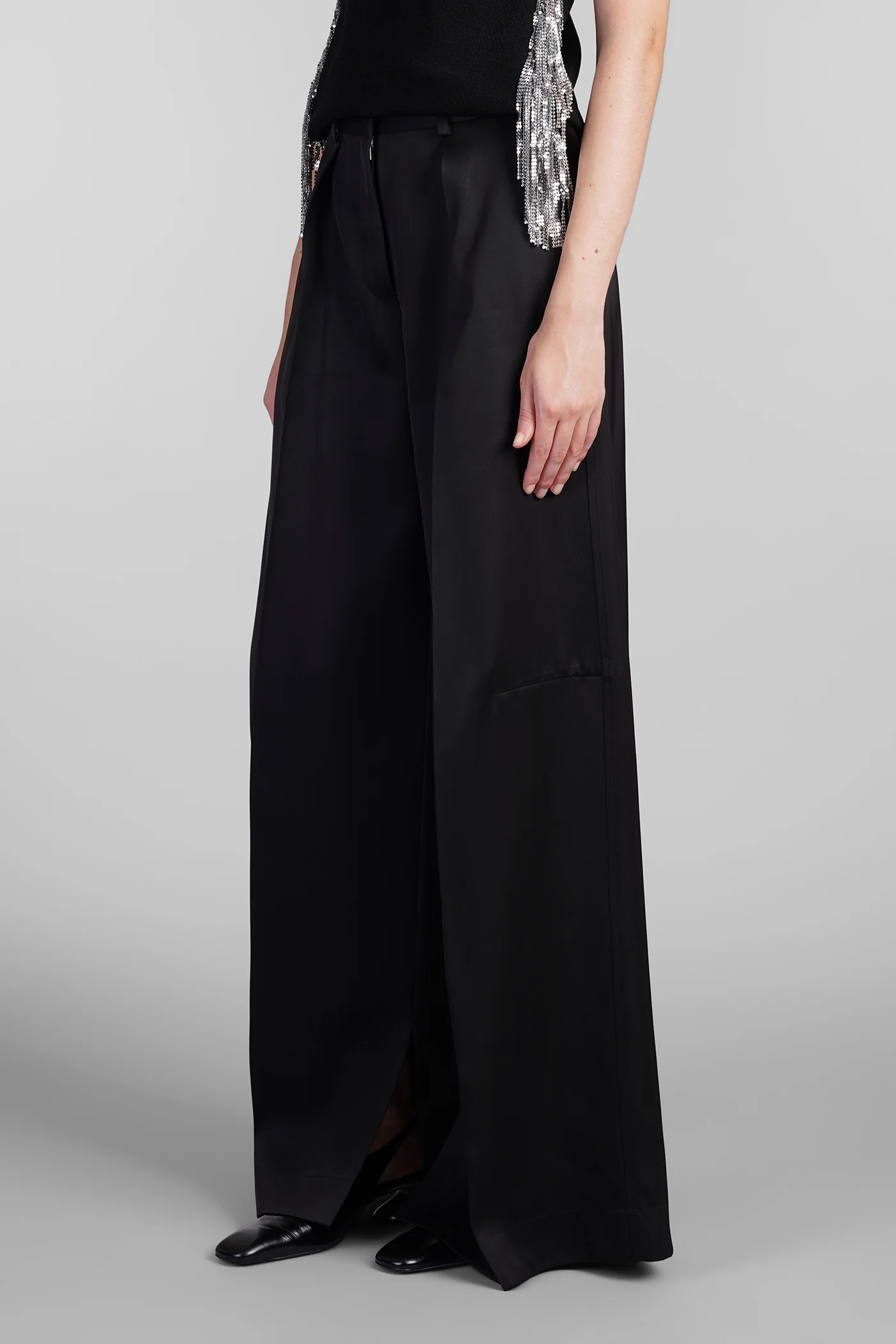 Pants in black silk - Image 4