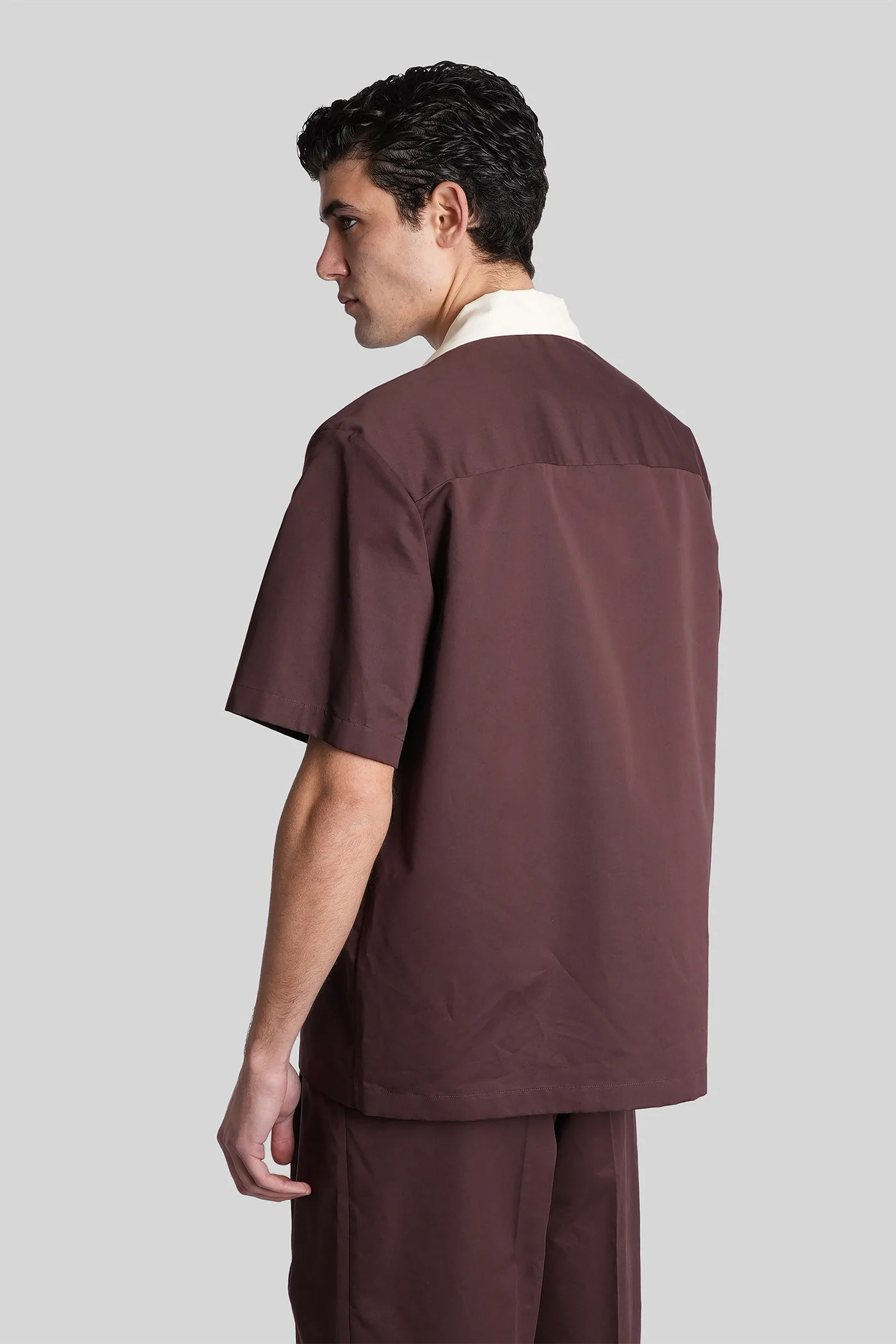 Shirt 199 Shirt in brown cotton - Image 3