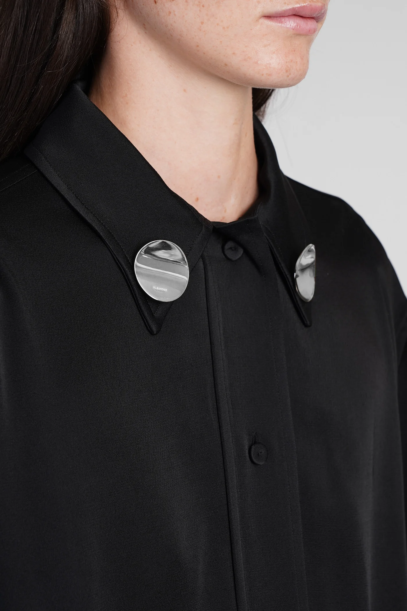 Shirt in black acetate - Image 5