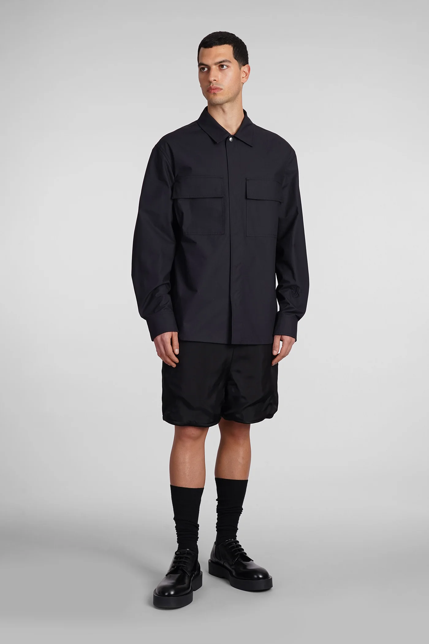 Shirt in black cotton - Image 2