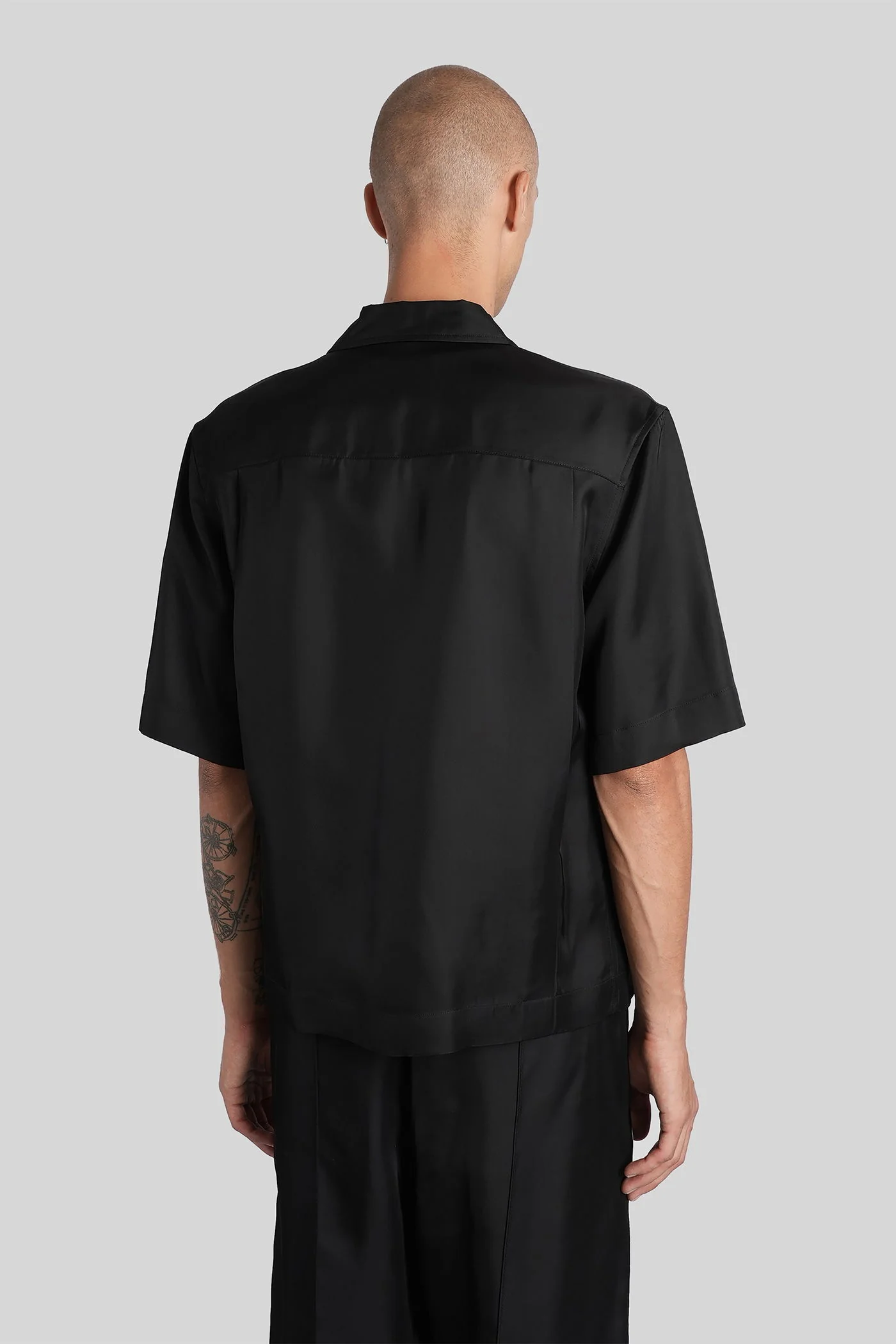 Shirt in black viscose - Image 3