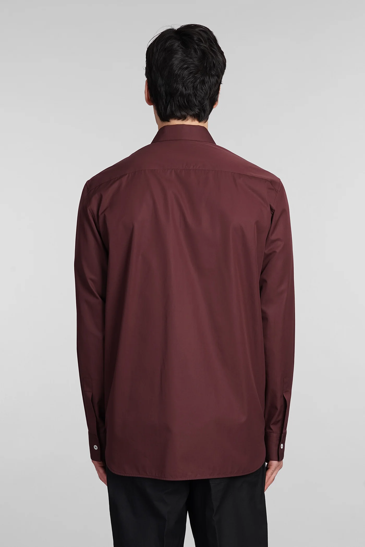 Shirt in bordeaux cotton - Image 3