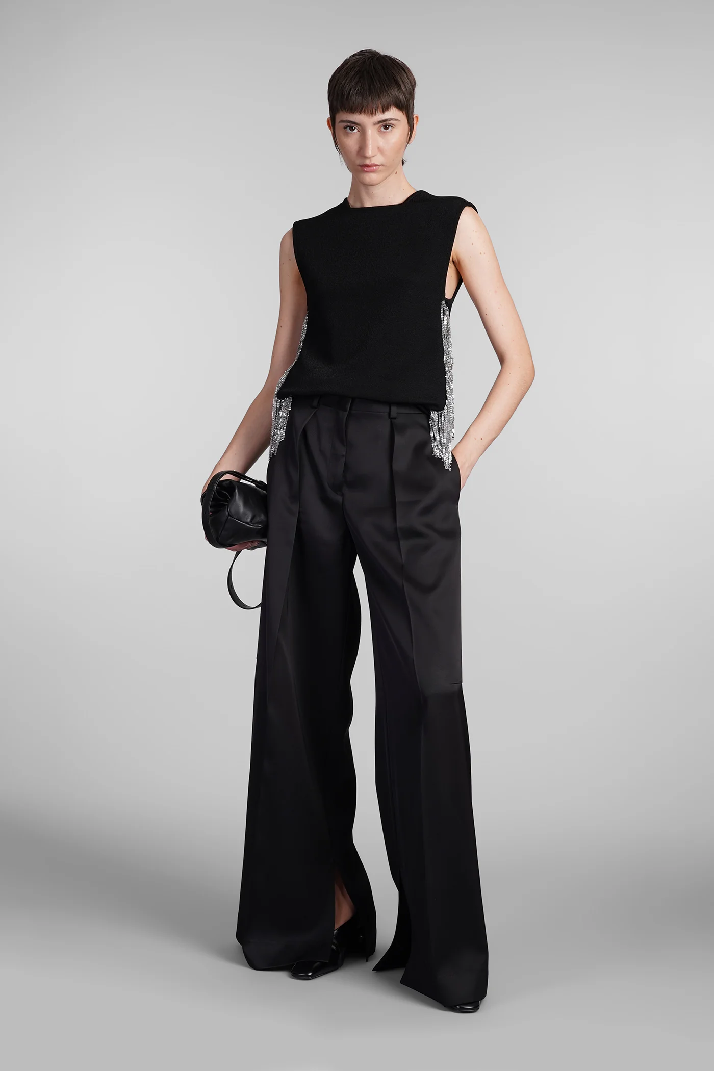 Topwear in black viscose - Image 2