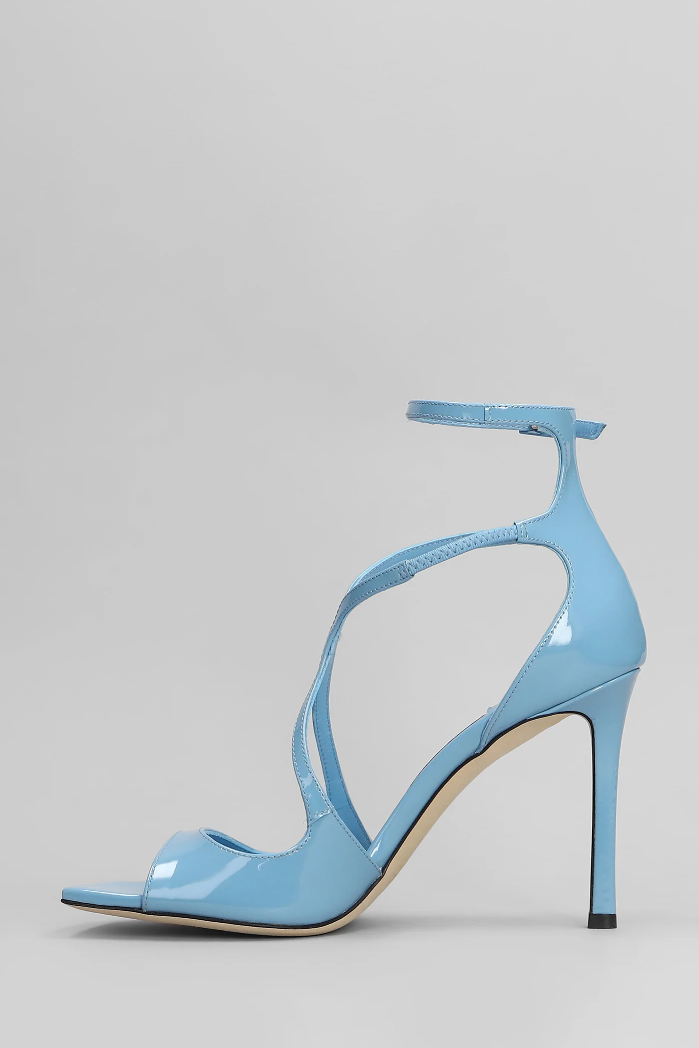 Azia 95 Sandals in cyan patent leather - Image 3