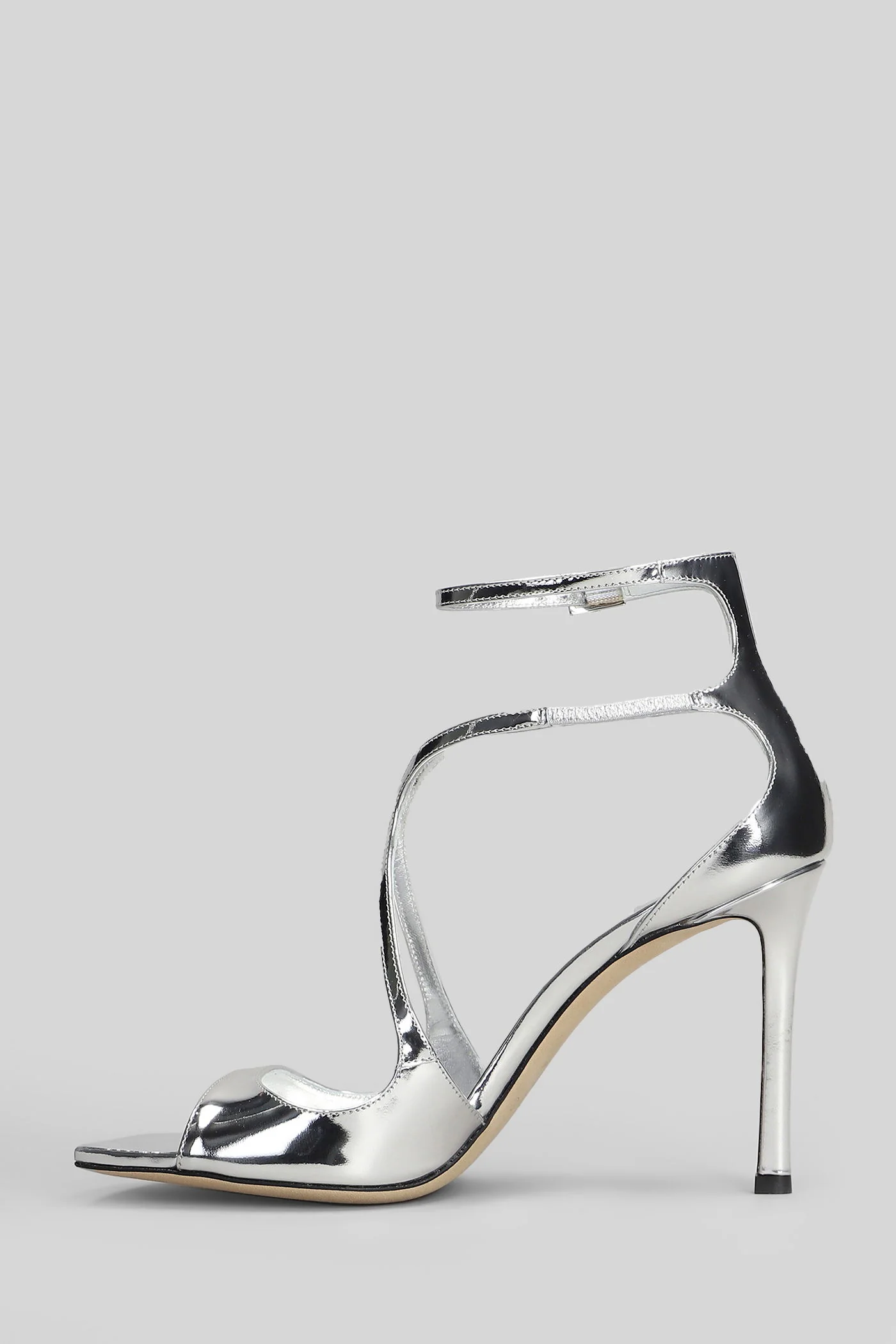 Azia 95 Sandals in silver leather - Image 3