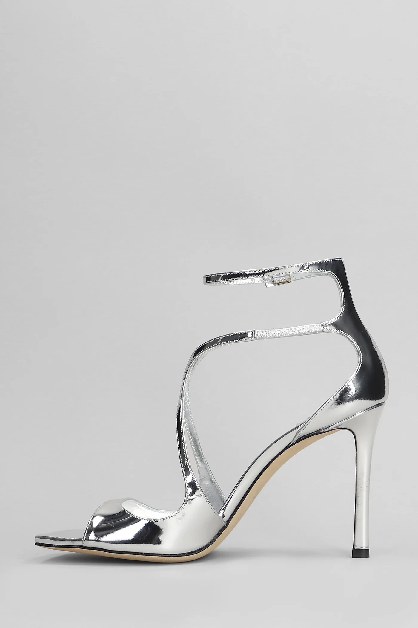 Azia 95 Sandals in silver patent leather - Image 3