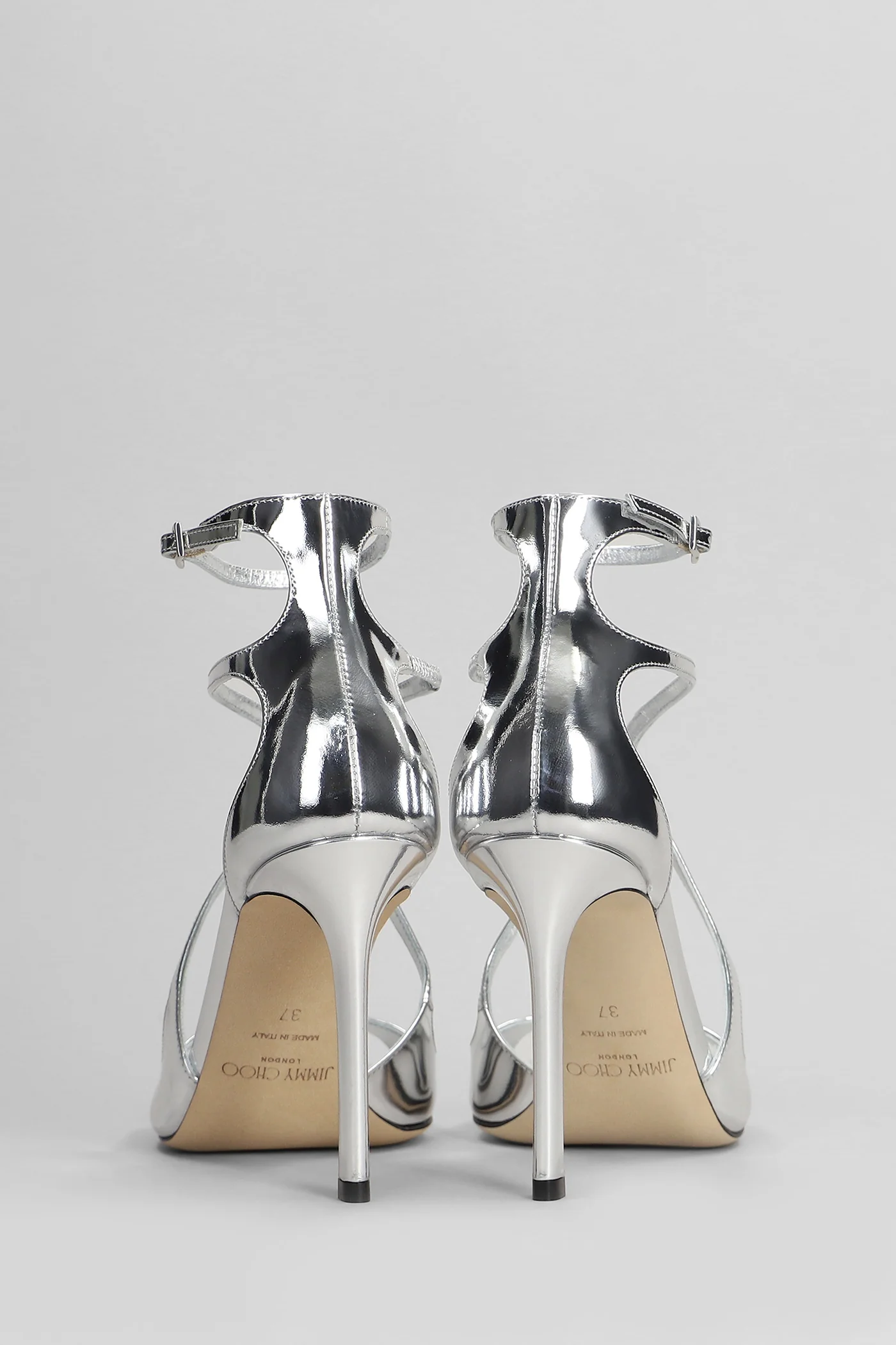 Azia 95 Sandals in silver patent leather - Image 4