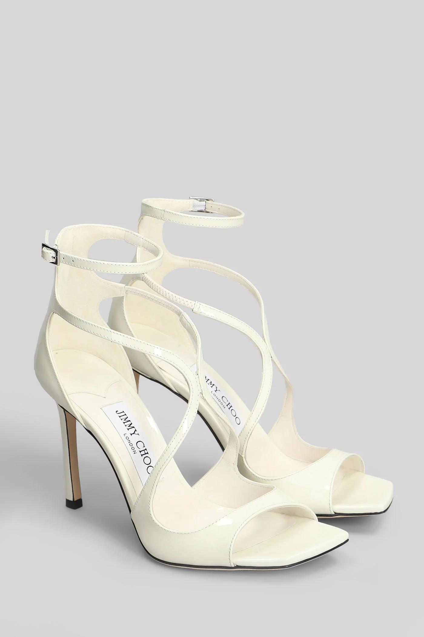 Azia 95 Sandals in white patent leather - Image 2