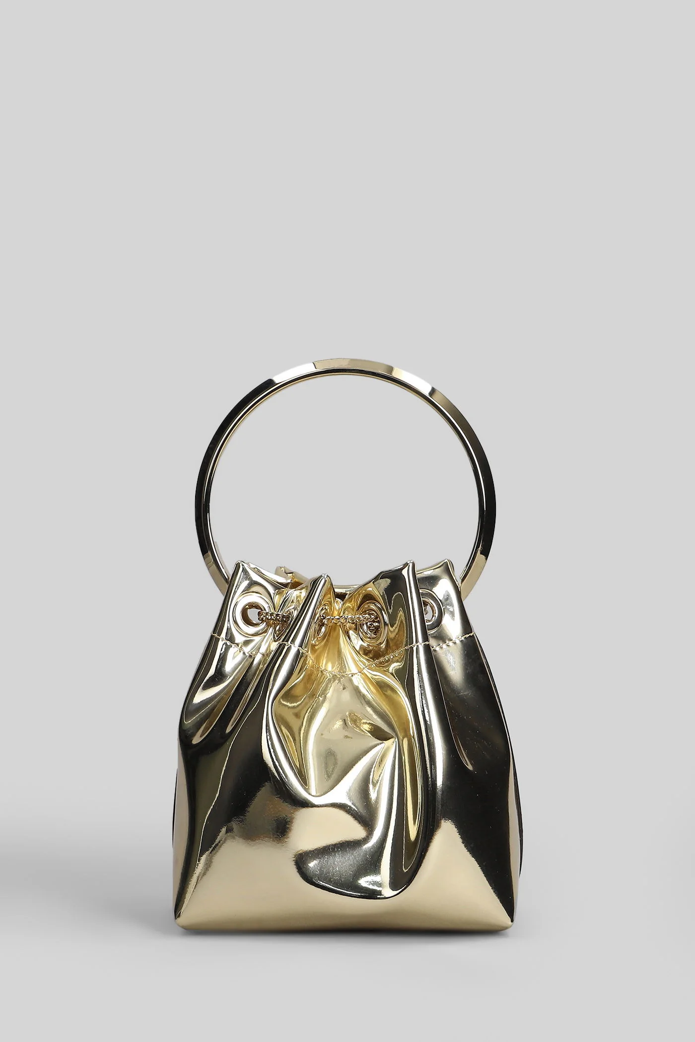 Bon bon Hand bag in gold leather - Image 3