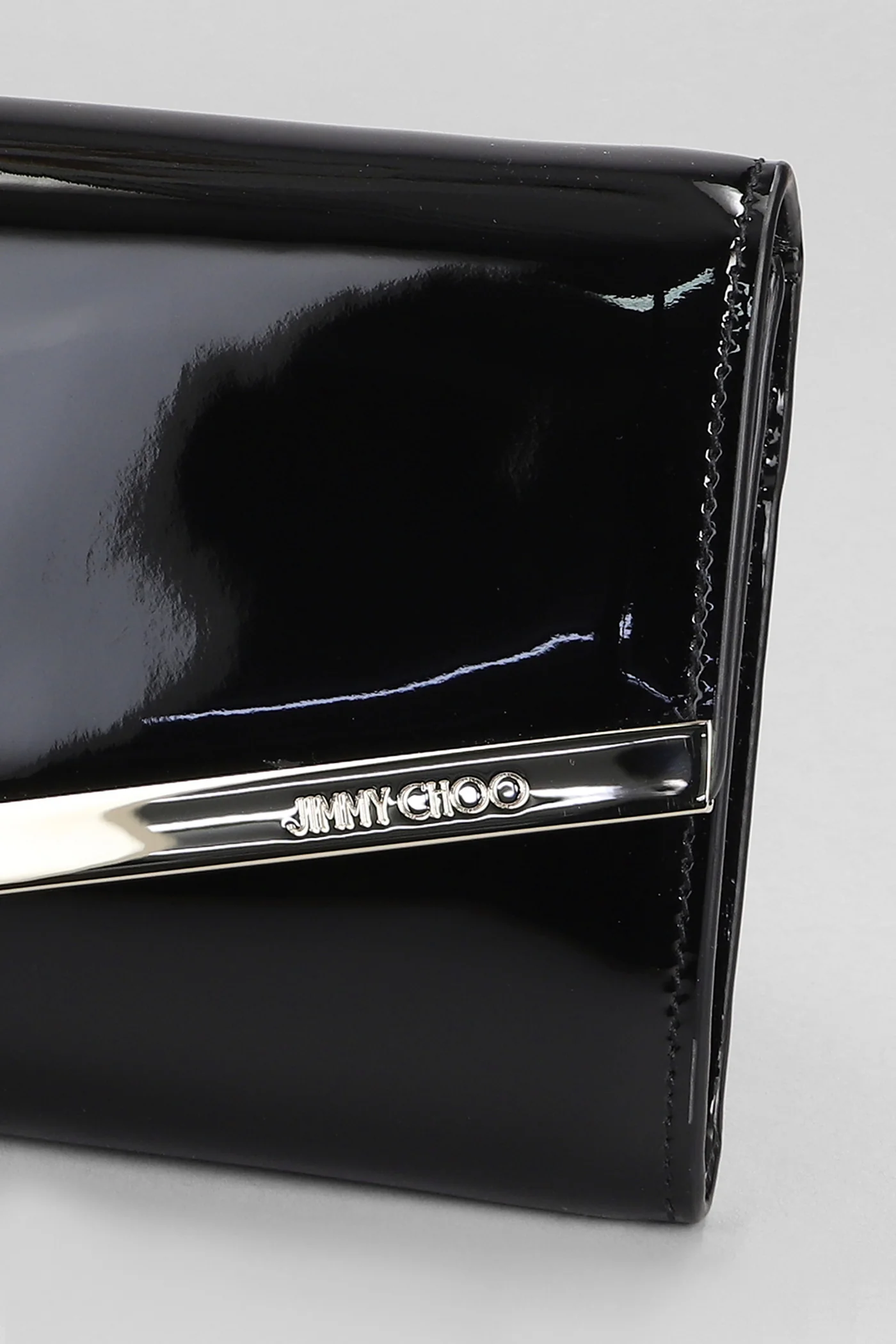 Emmie Clutch in black leather - Image 4