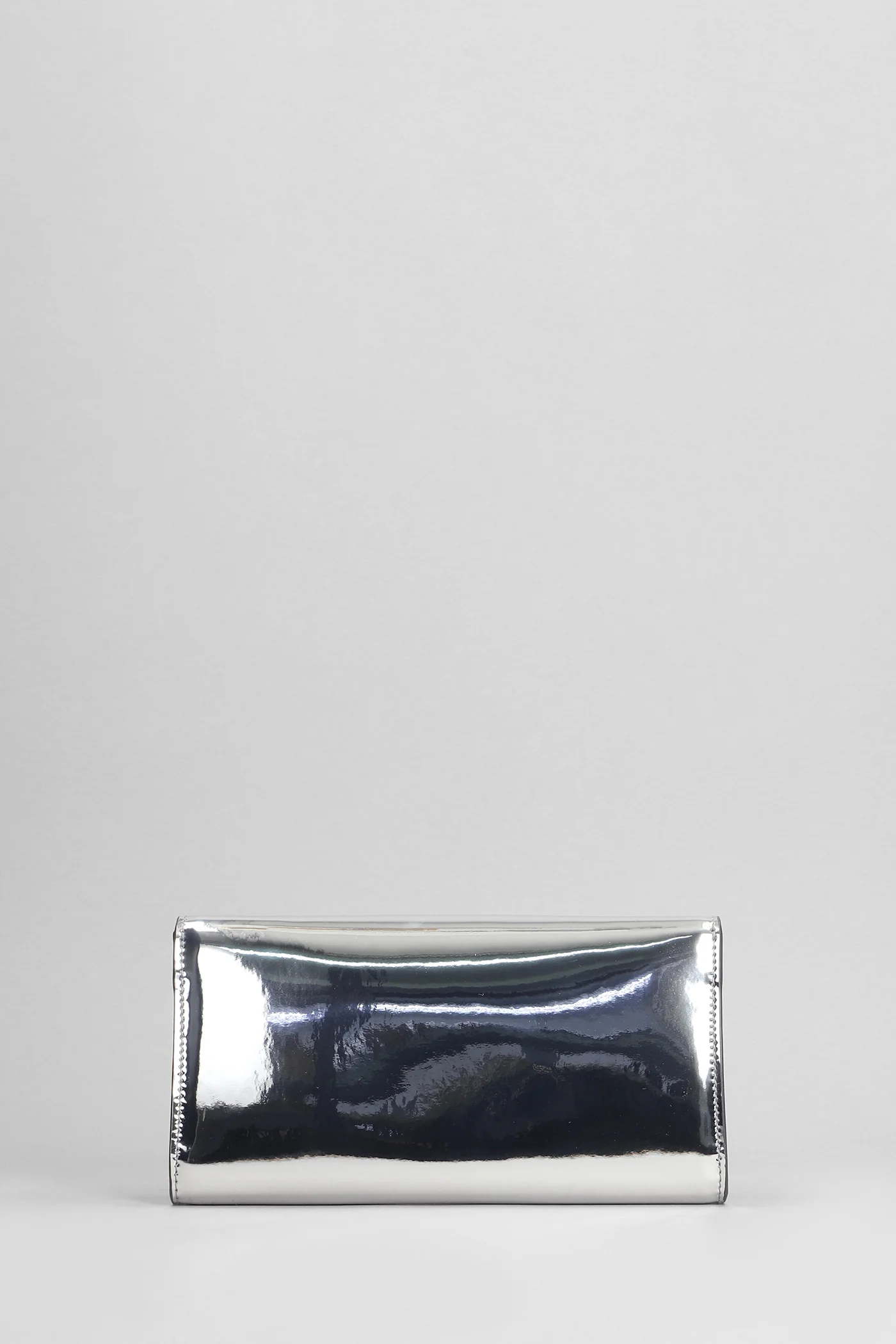 Emmie Clutch in silver leather - Image 3