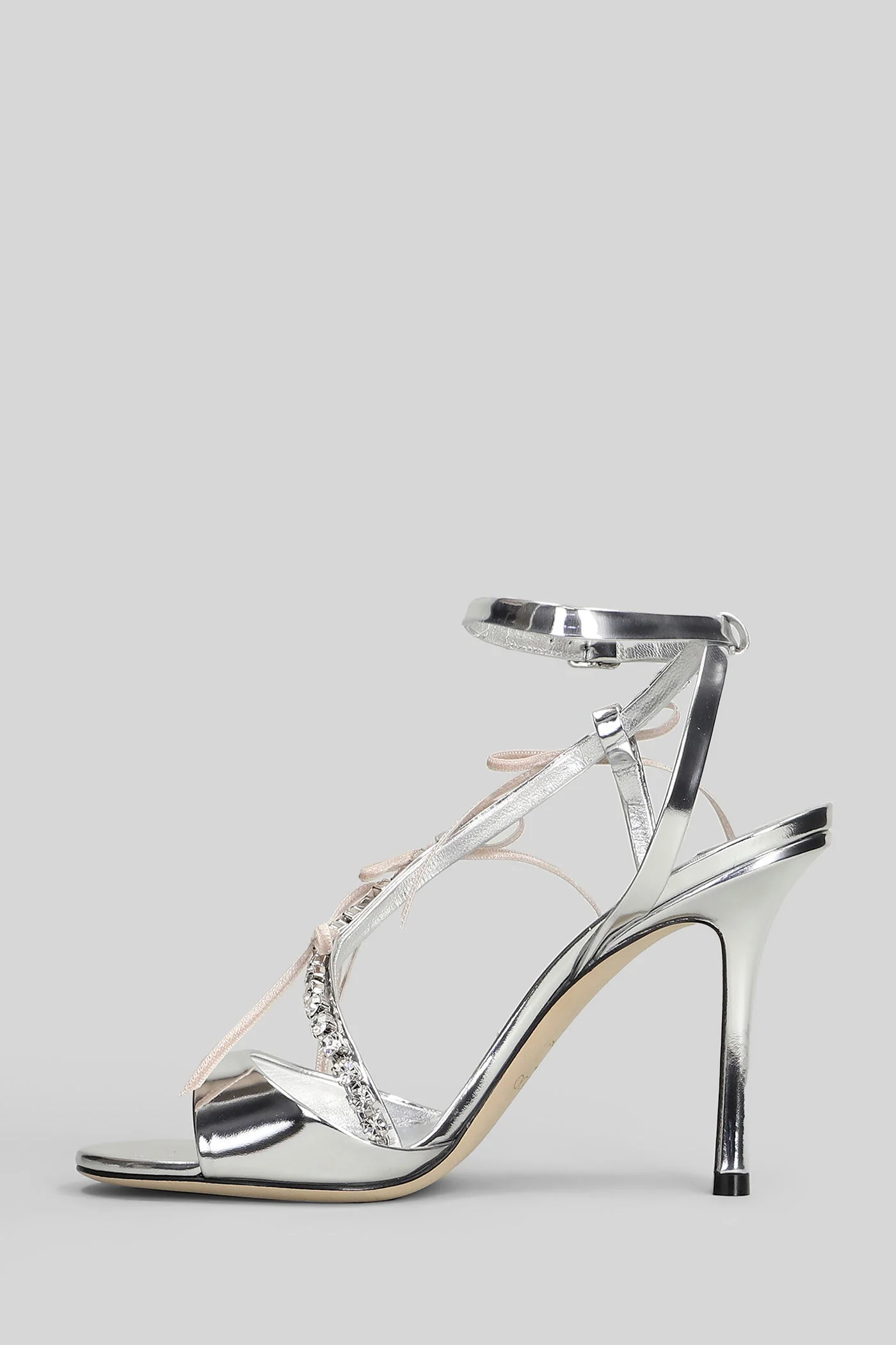 Lula 100 Sandals in silver leather - Image 3