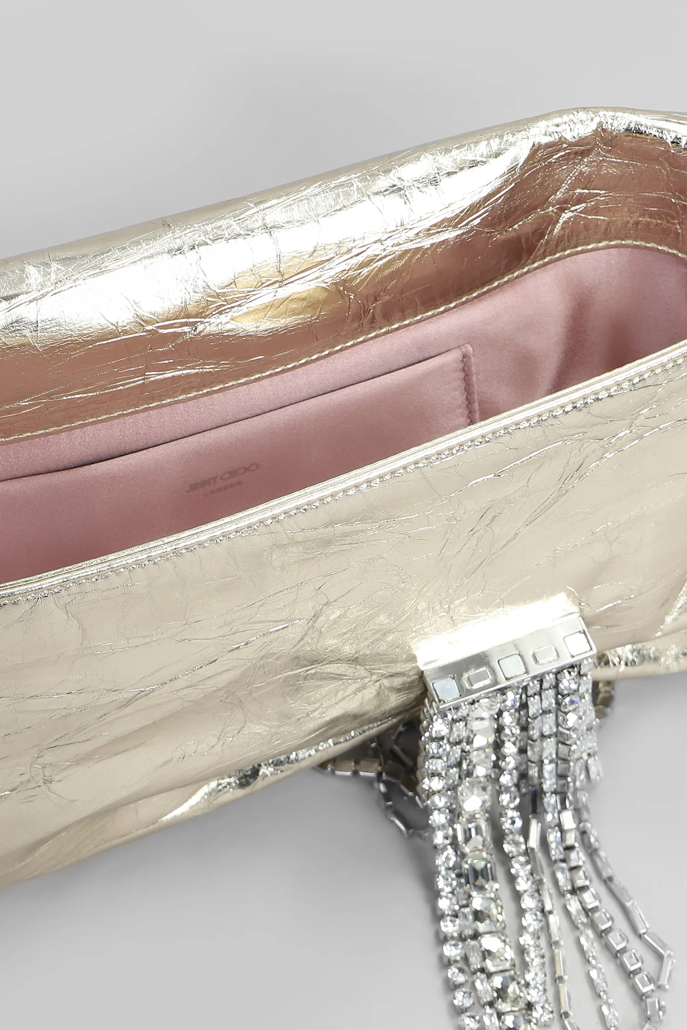 Zandra Clutch in gold leather - Image 4