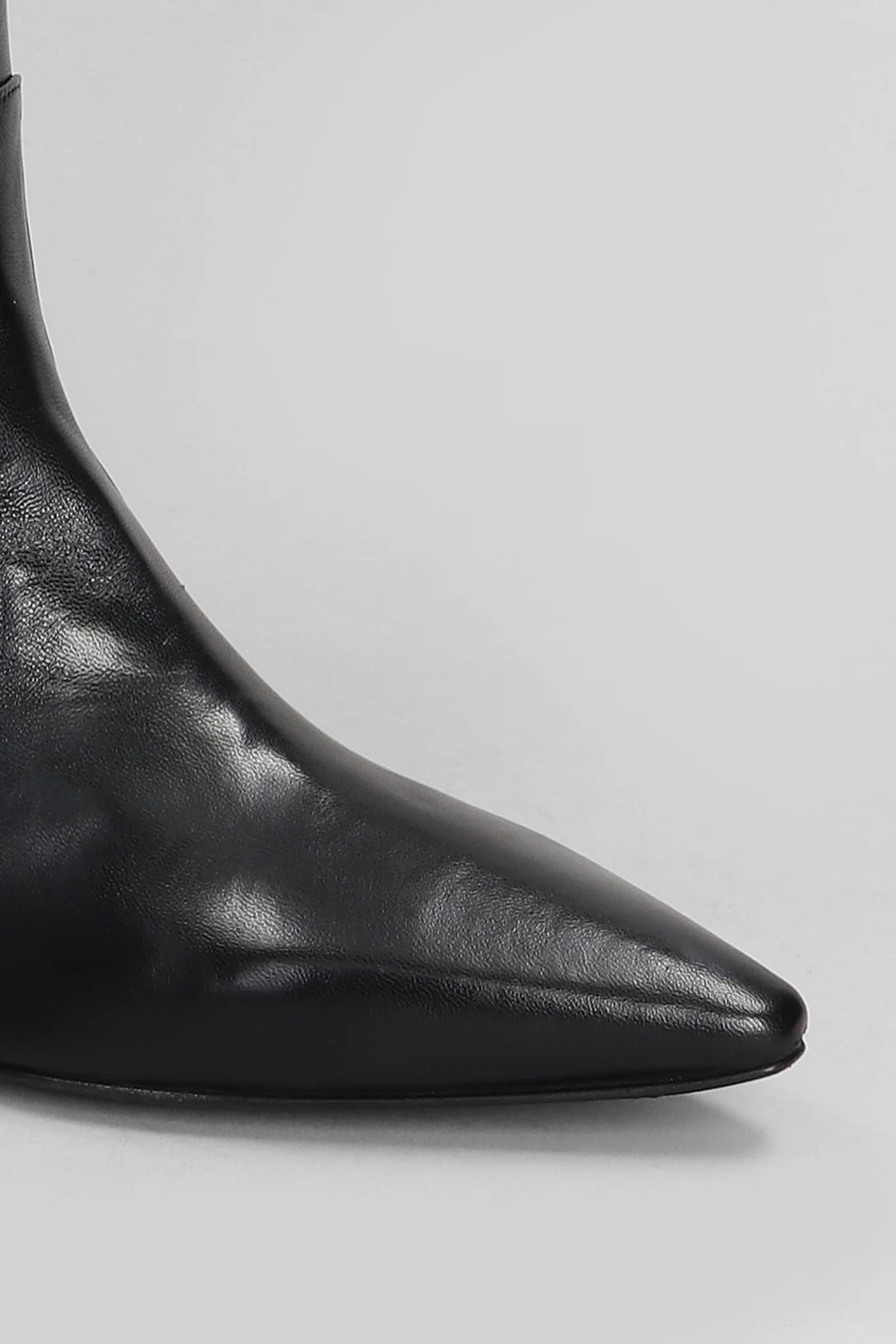 High heels Ankle boots in black leather - Image 5